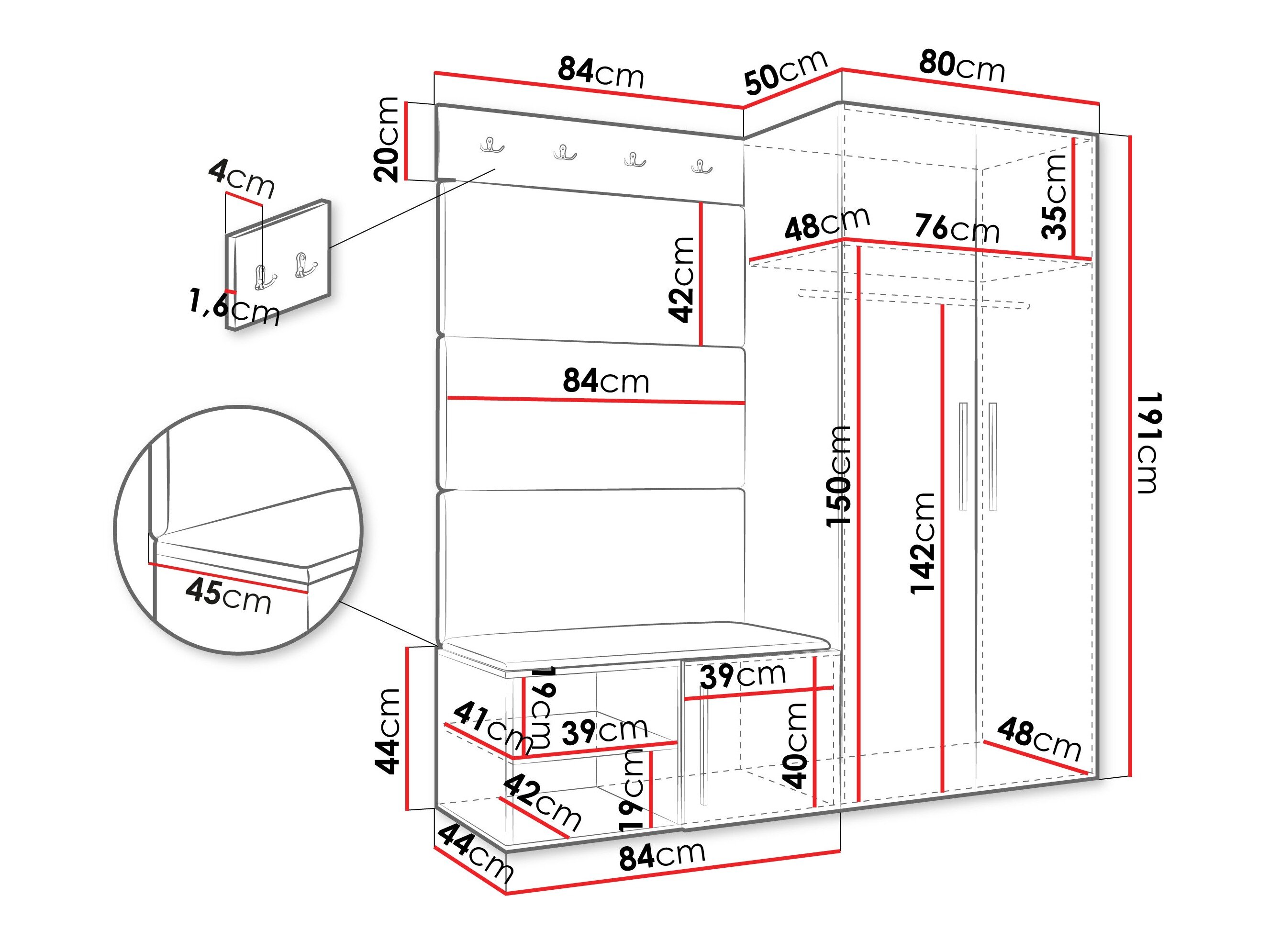 Entrésæt Hartford 526 (Hvid)