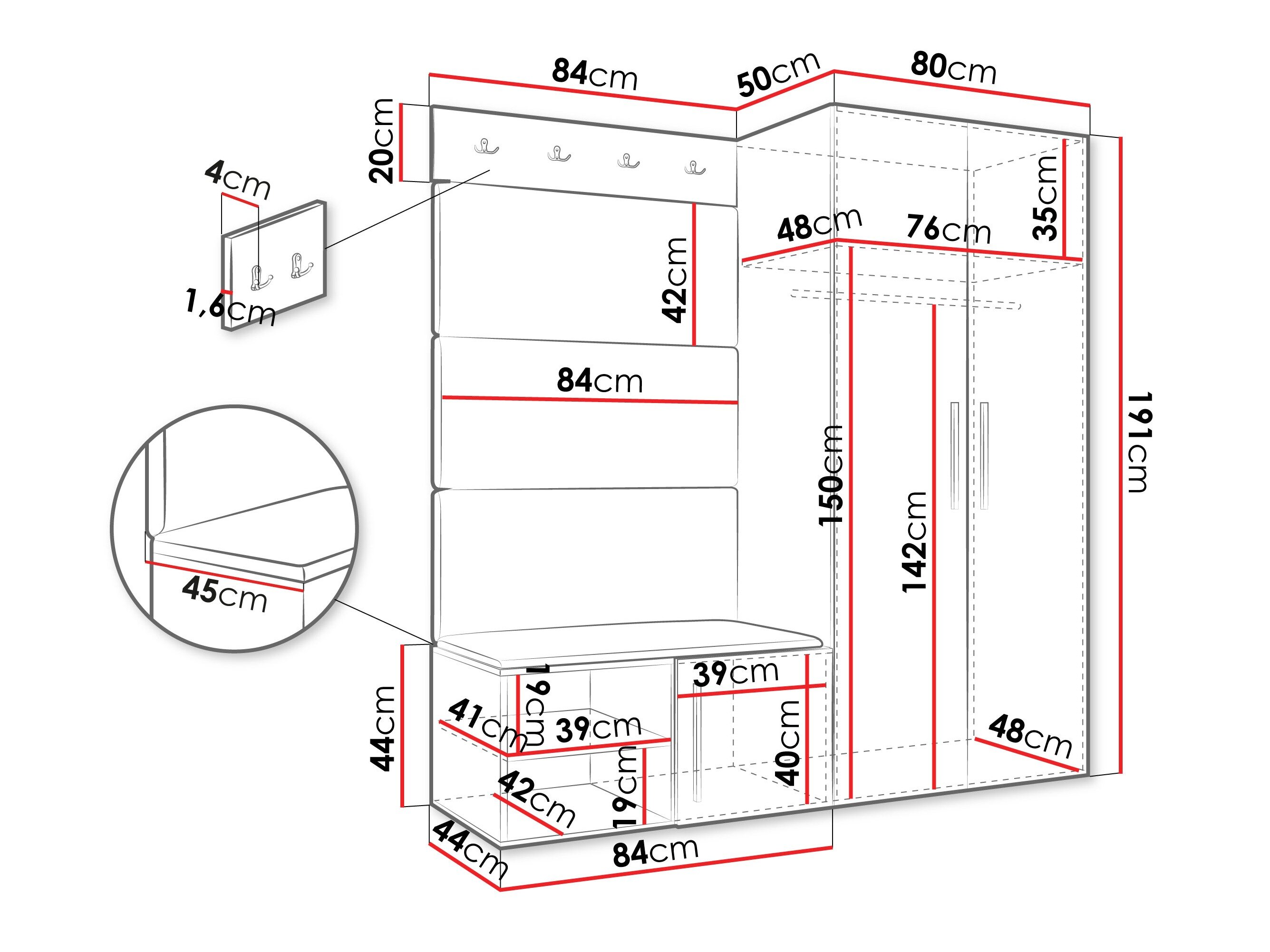 Entrésæt Hartford 526 (Hvid)