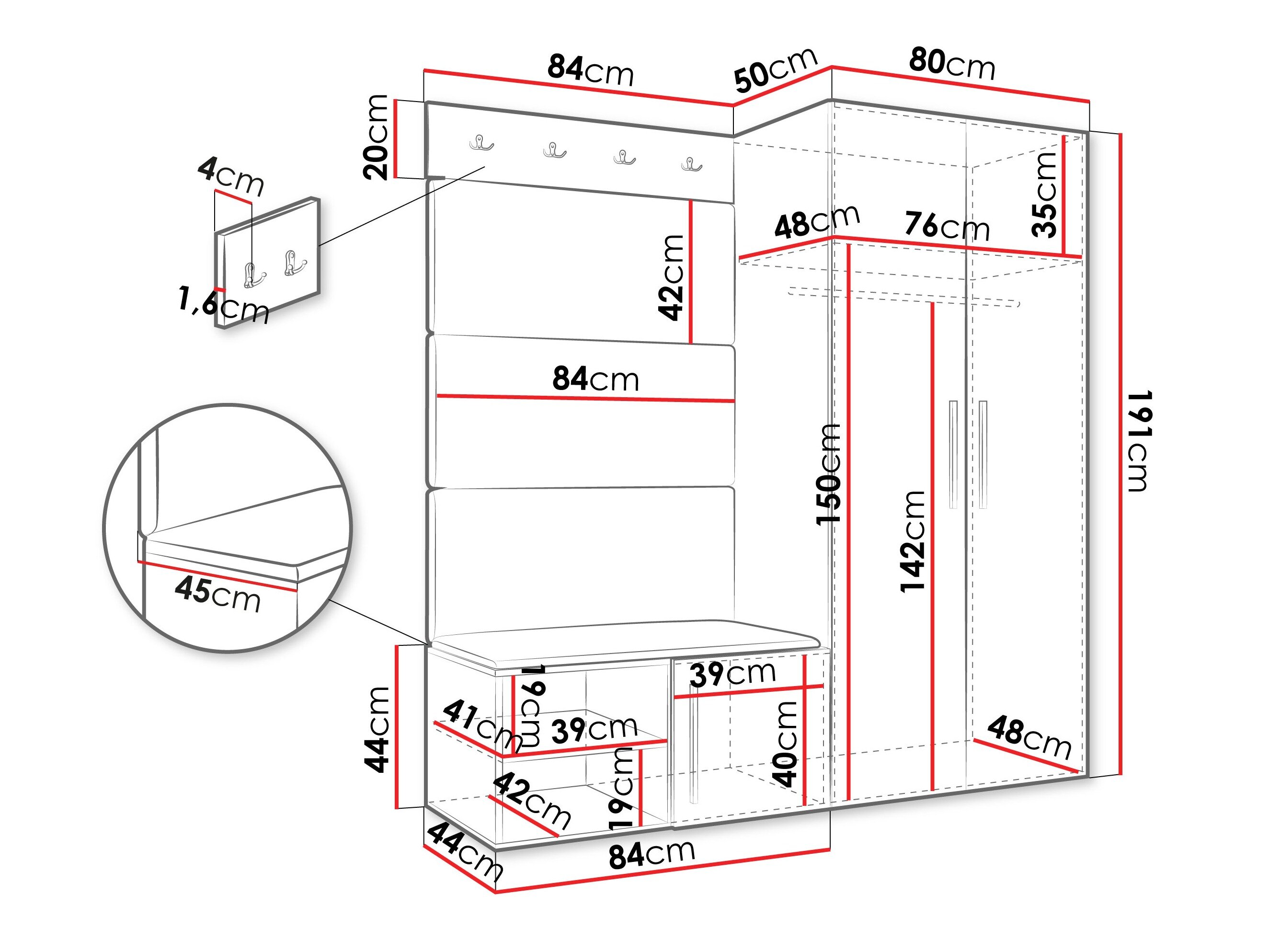 Entrésæt Hartford 526 (Hvid)