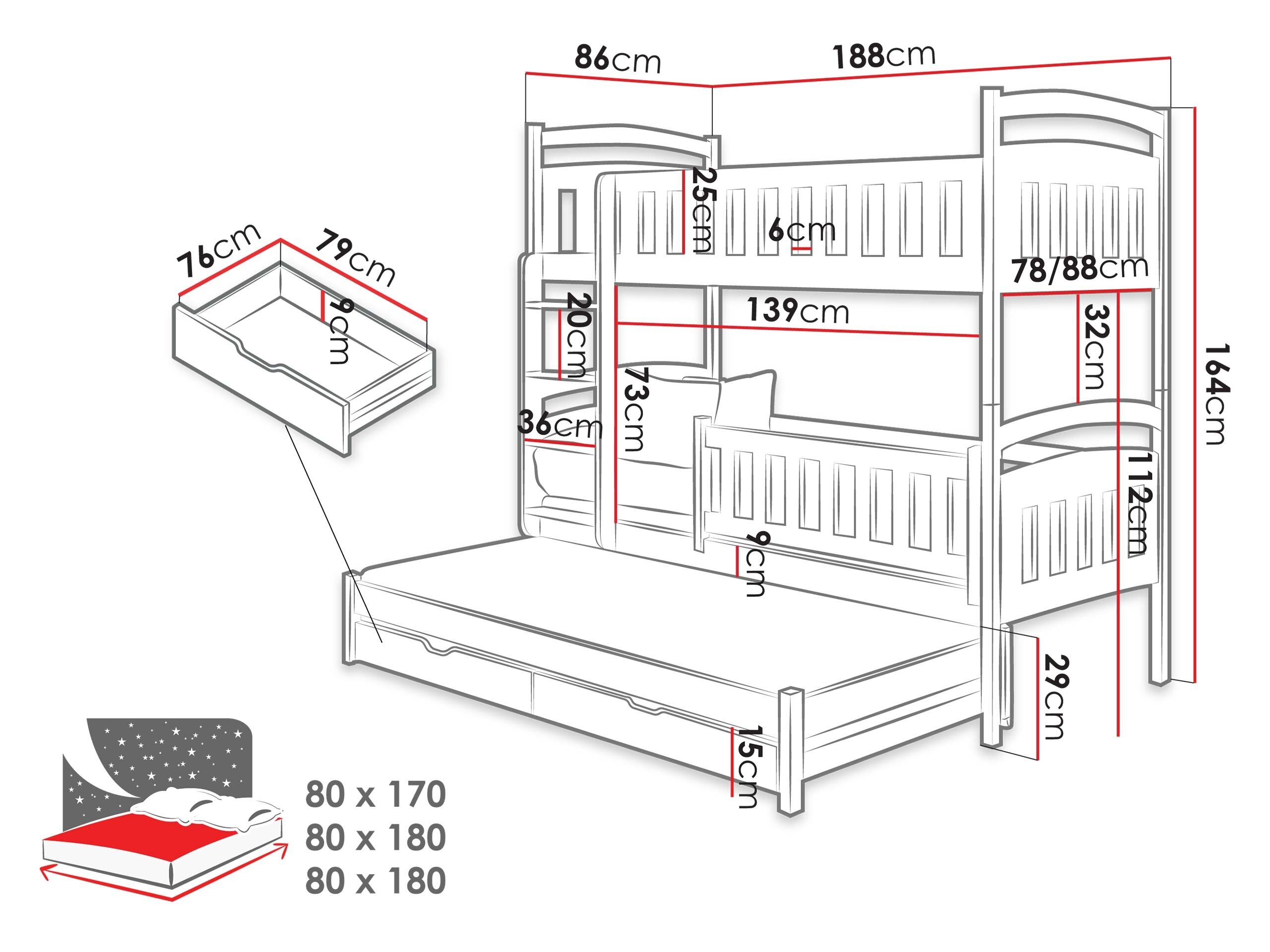 Køjeseng Vista 119 (Kashmir)
