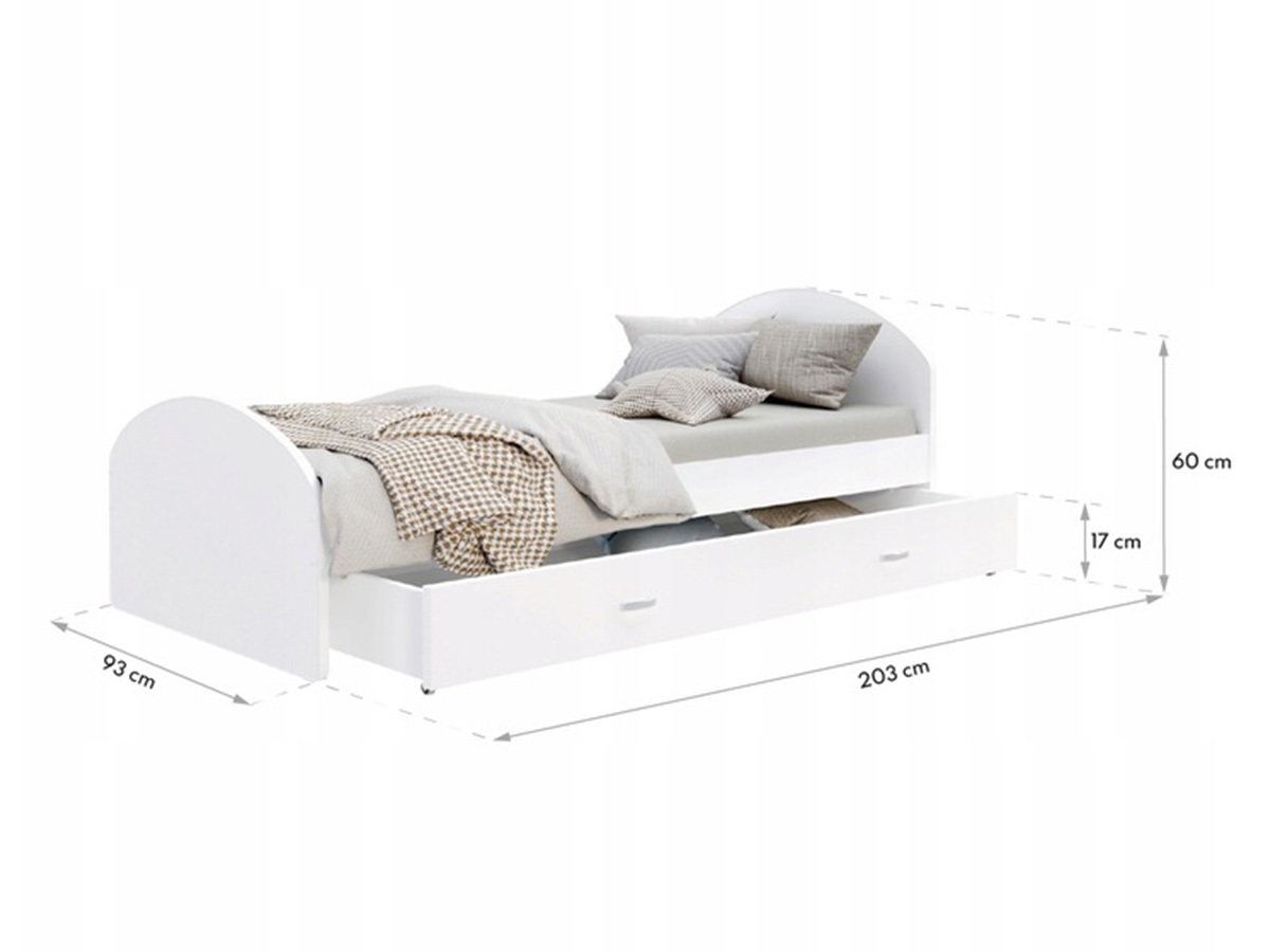Seng Aurora 177 (Hvid + Blå)