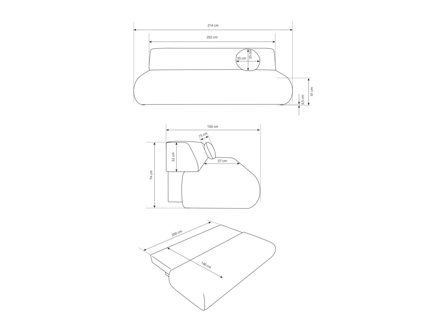 Sovesofa Kingston 182 (Vinci 42)