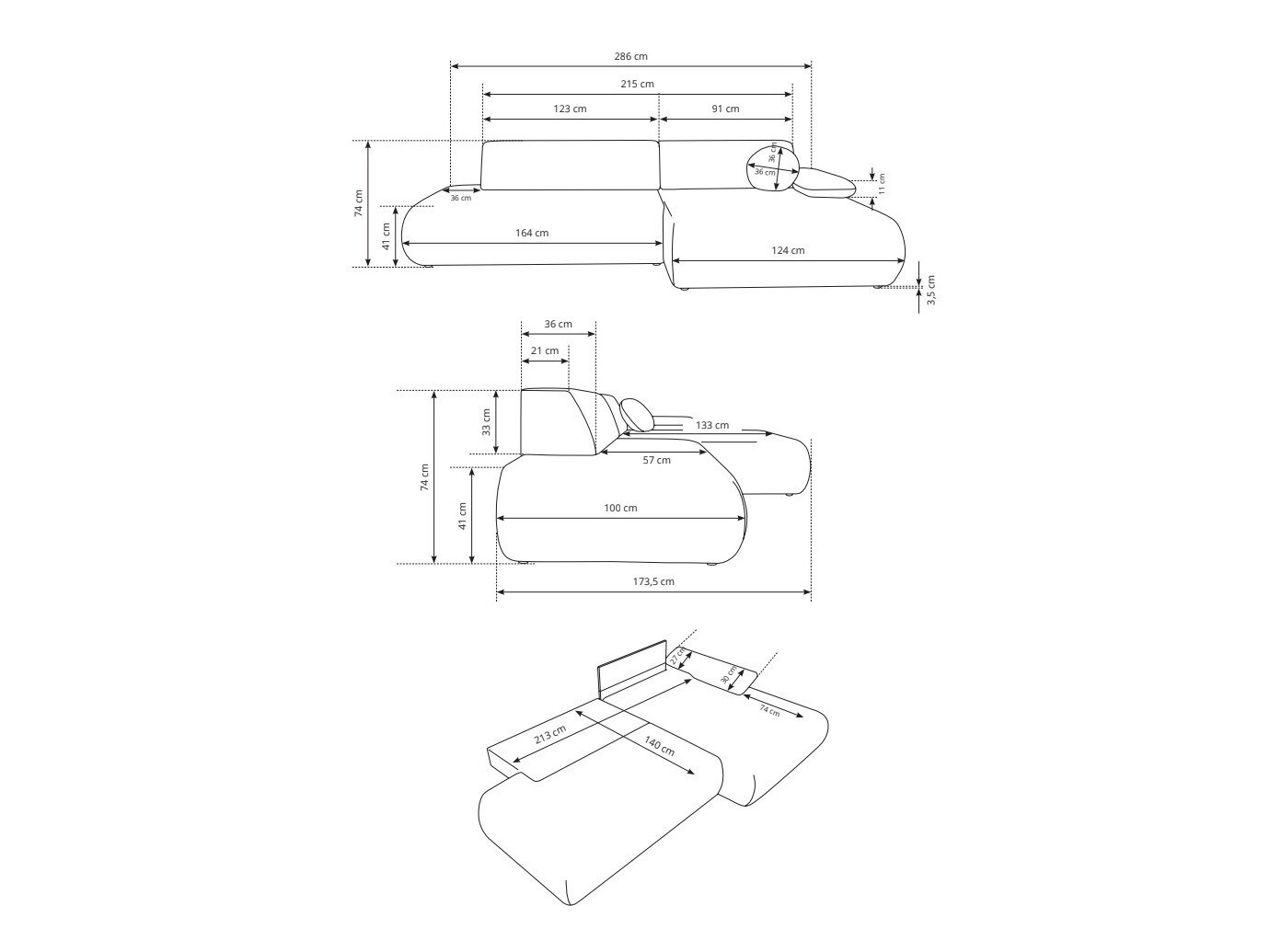 Hjørnesofa Kingston 183 (Vinci 14)