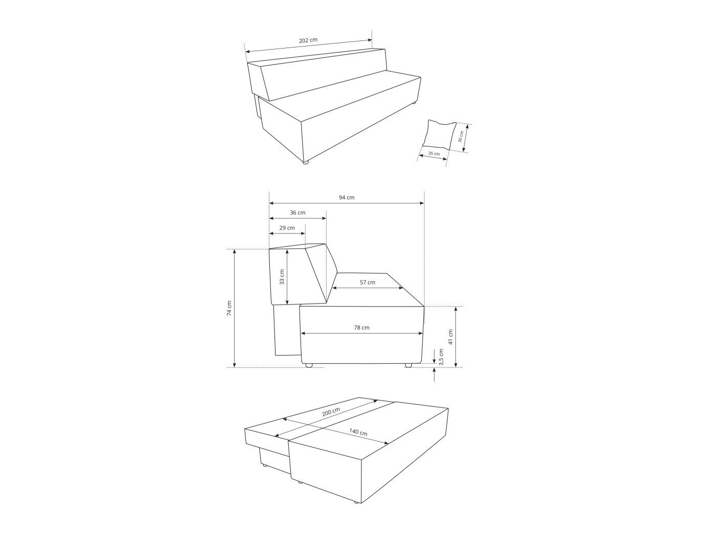 Sovesofa Kingston 185 (Dunbar 80)