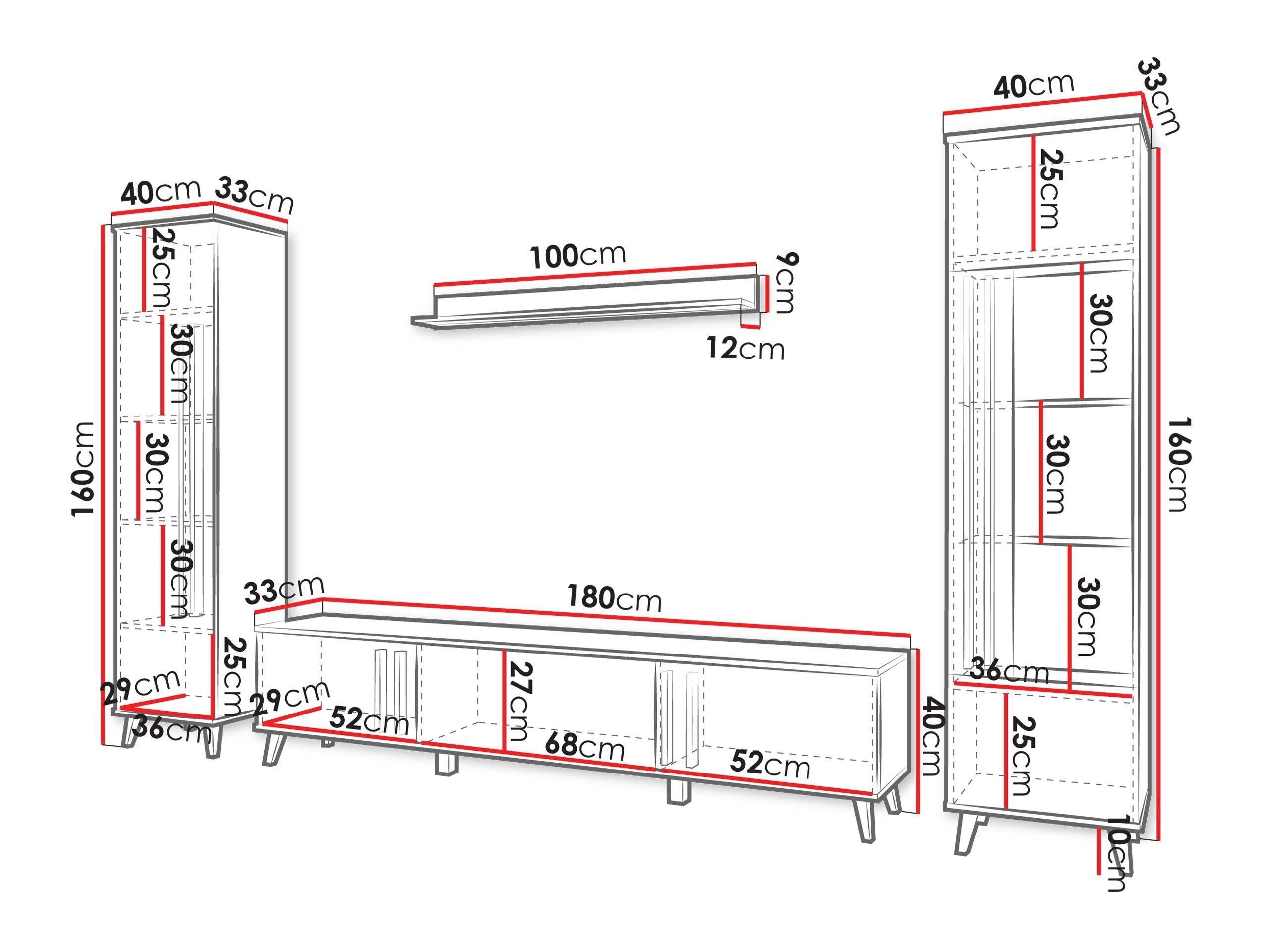 Stuemøbelsæt Temora 103 (Artisan eg + Grafit)