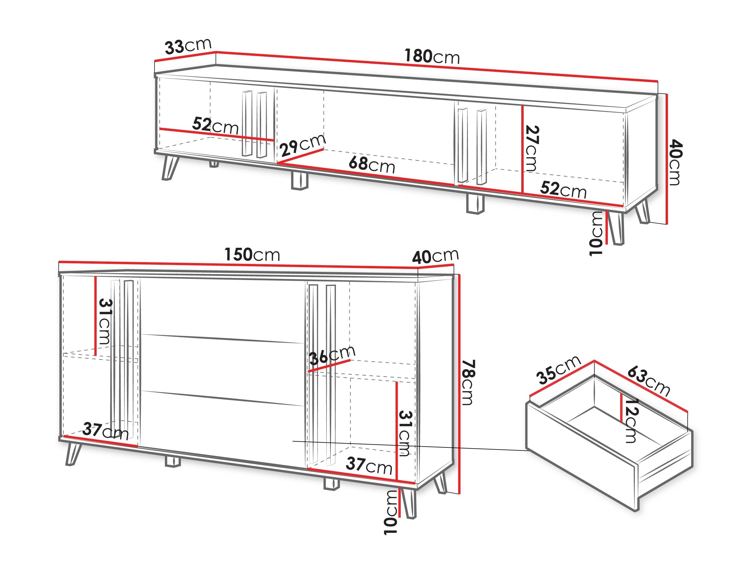 Stuemøbelsæt Temora 104 (Artisan eg + Grafit)
