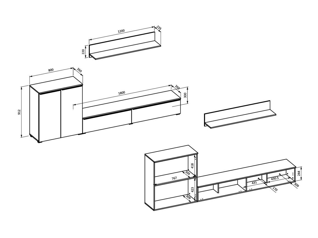 Stuemøbelsæt Austin 365 (Congo)