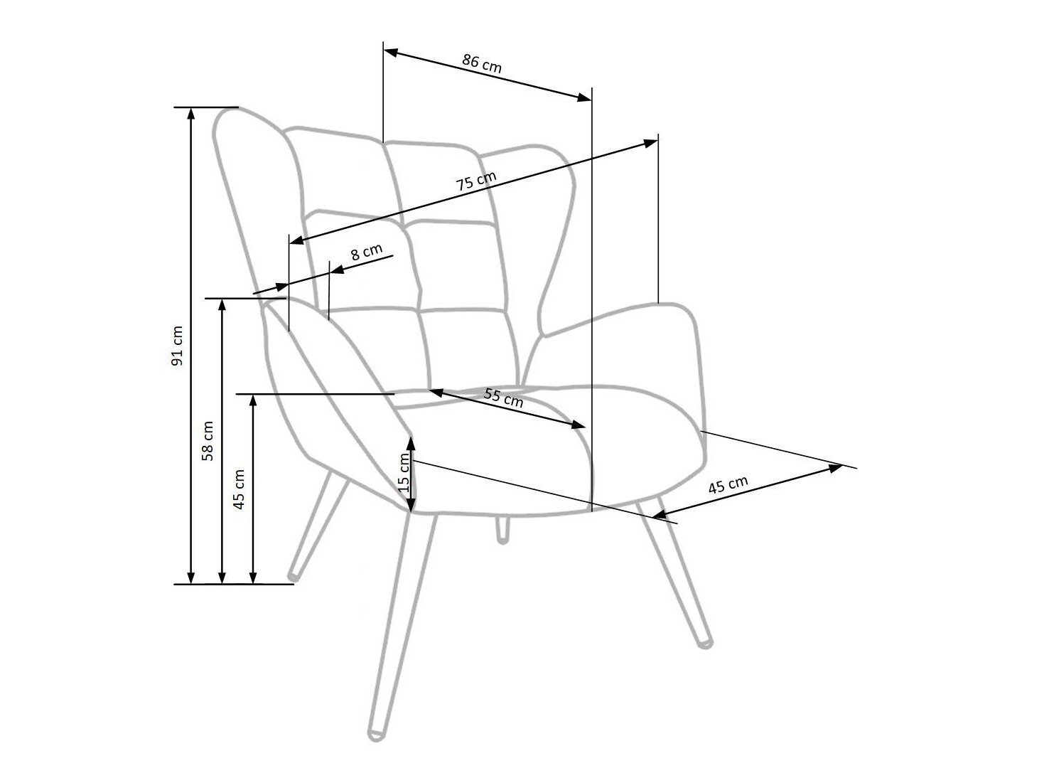 Lænestol Houston 1079 (Beige)