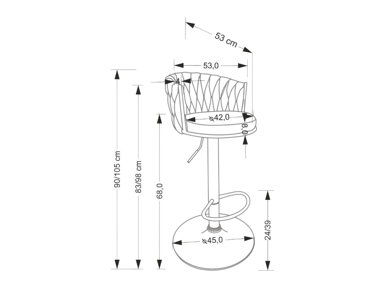 Barstol Houston 2016 (Beige + Sort)