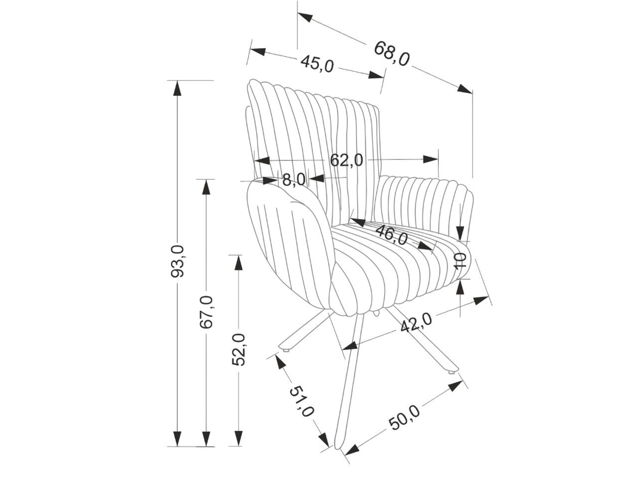 Stol Houston 2015 (Fløde + Sort)