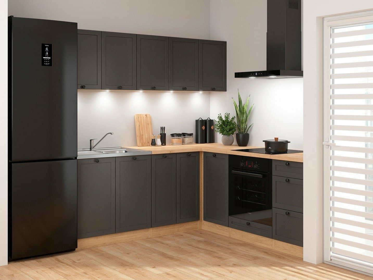 Modulkøkkensæt Classic Grey Oak 120
