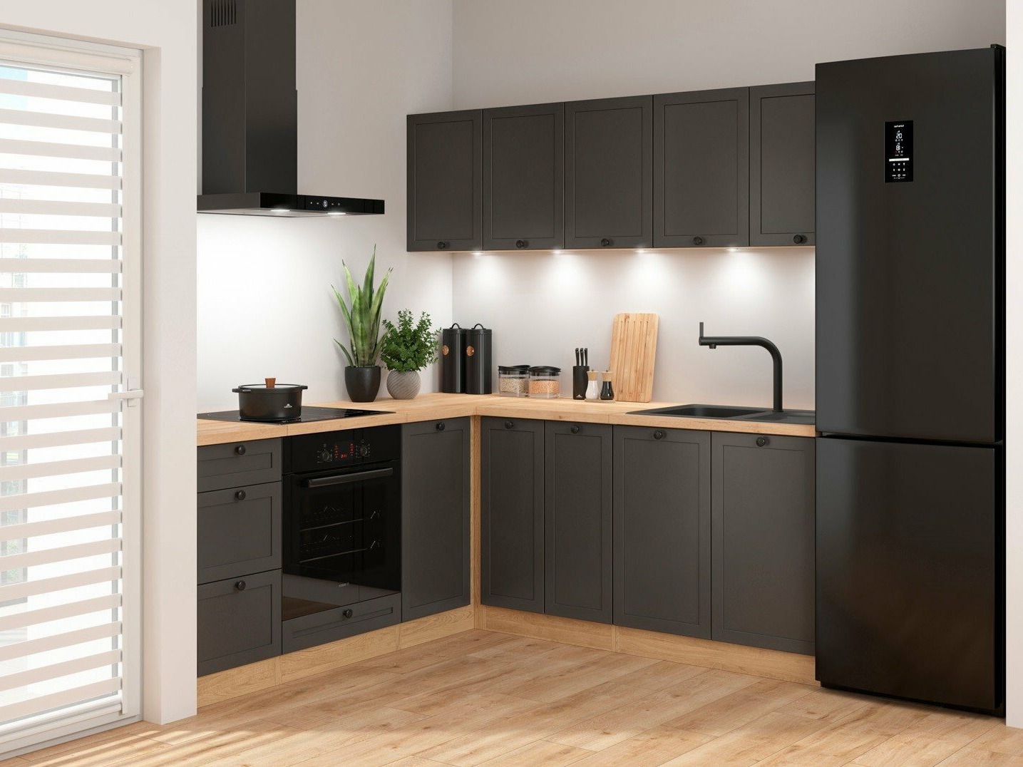 Modulkøkkensæt Classic Grey Oak 120