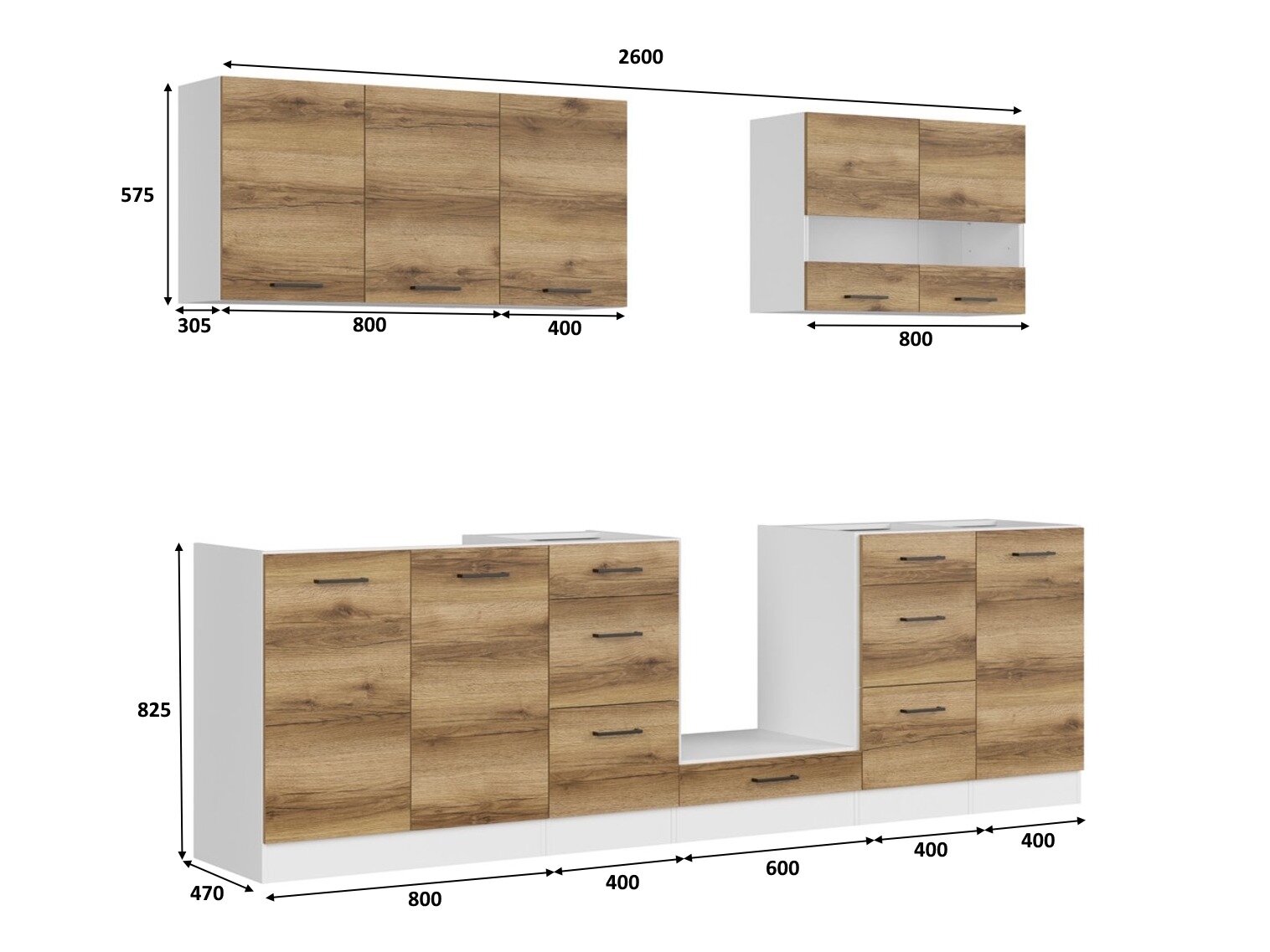 Modulkøkkensæt Dela 117