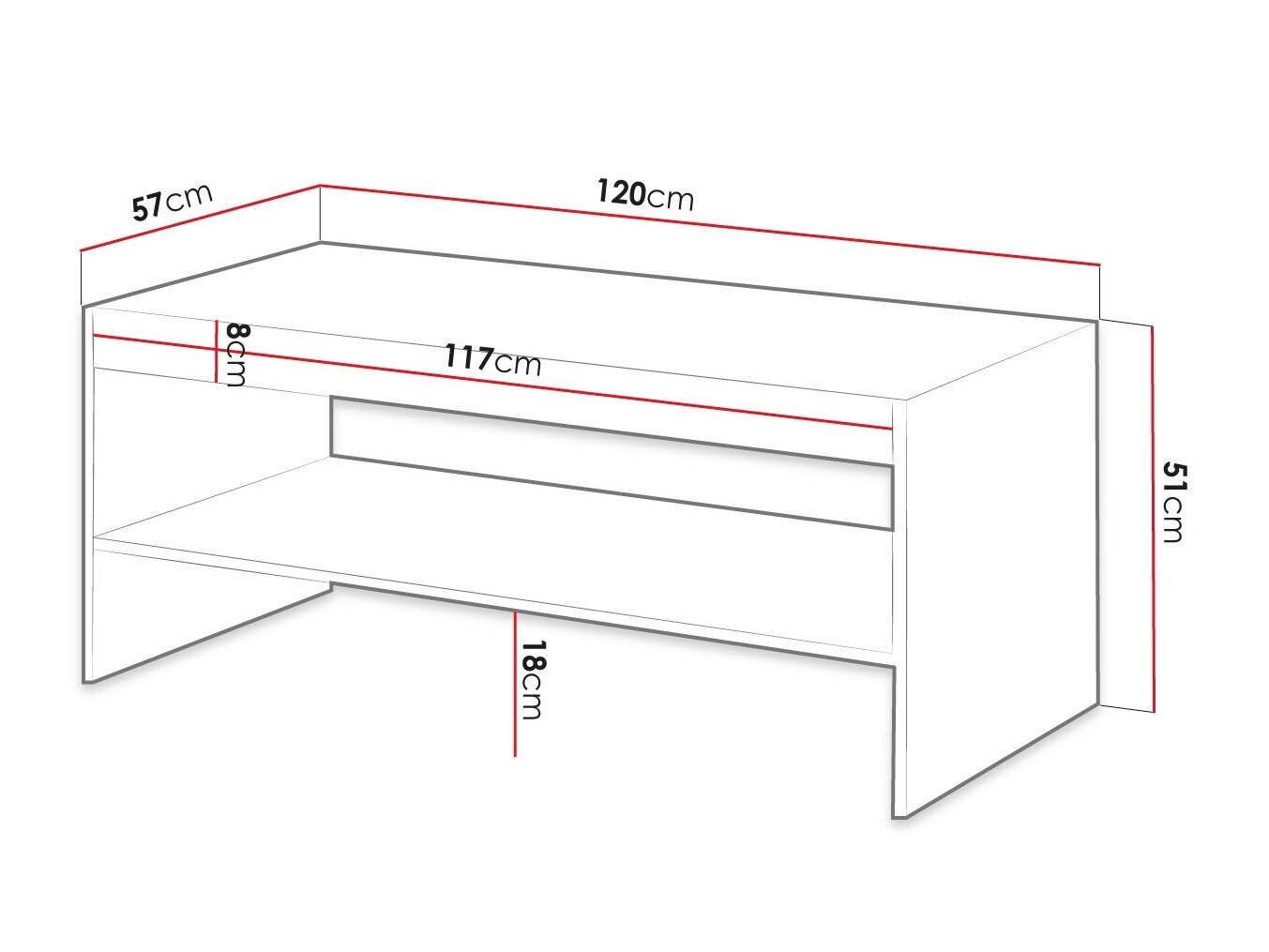 Sofabord Levmari 105 (Sort)
