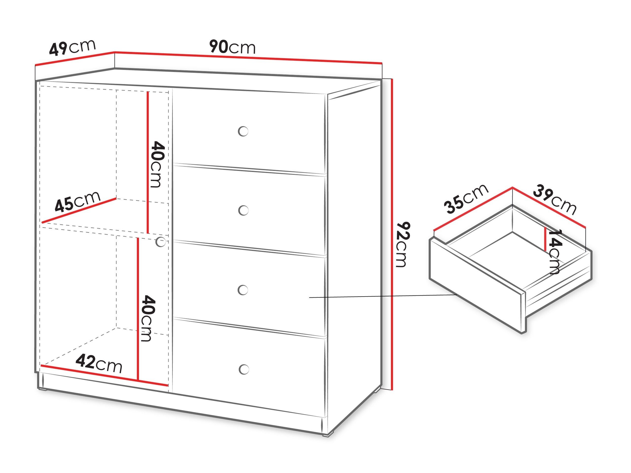 Kommode Comfivo Meleti 100
