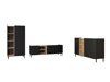 Stuemøbelsæt Veldome 103 (Sort + Lysebrun)