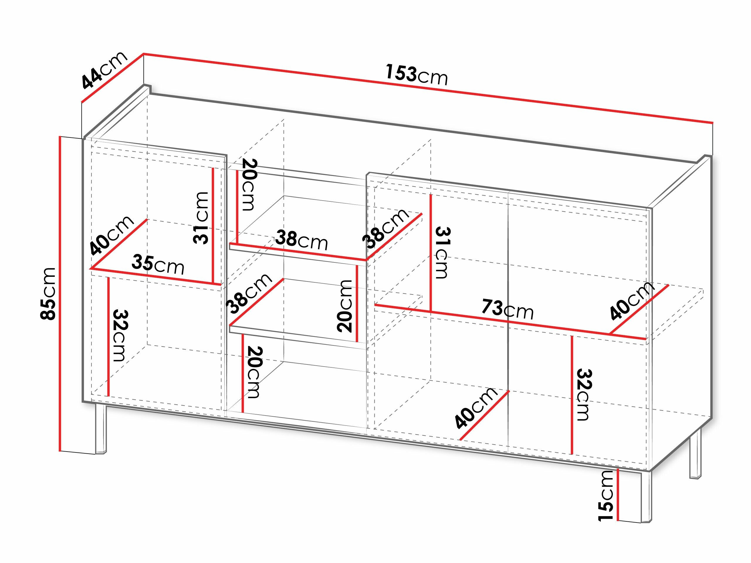Skænk Veldome 100 (Kashmir + Egetræ)
