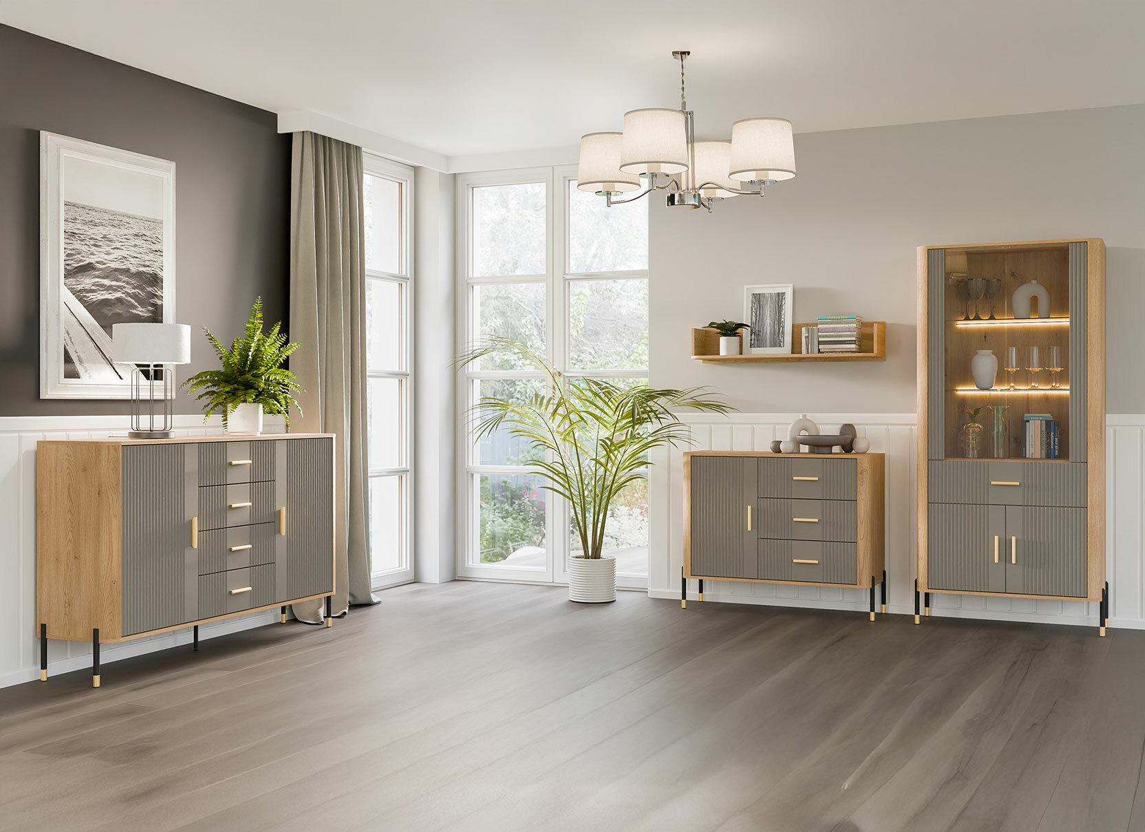 Kommode Flosora 107 (Grå)