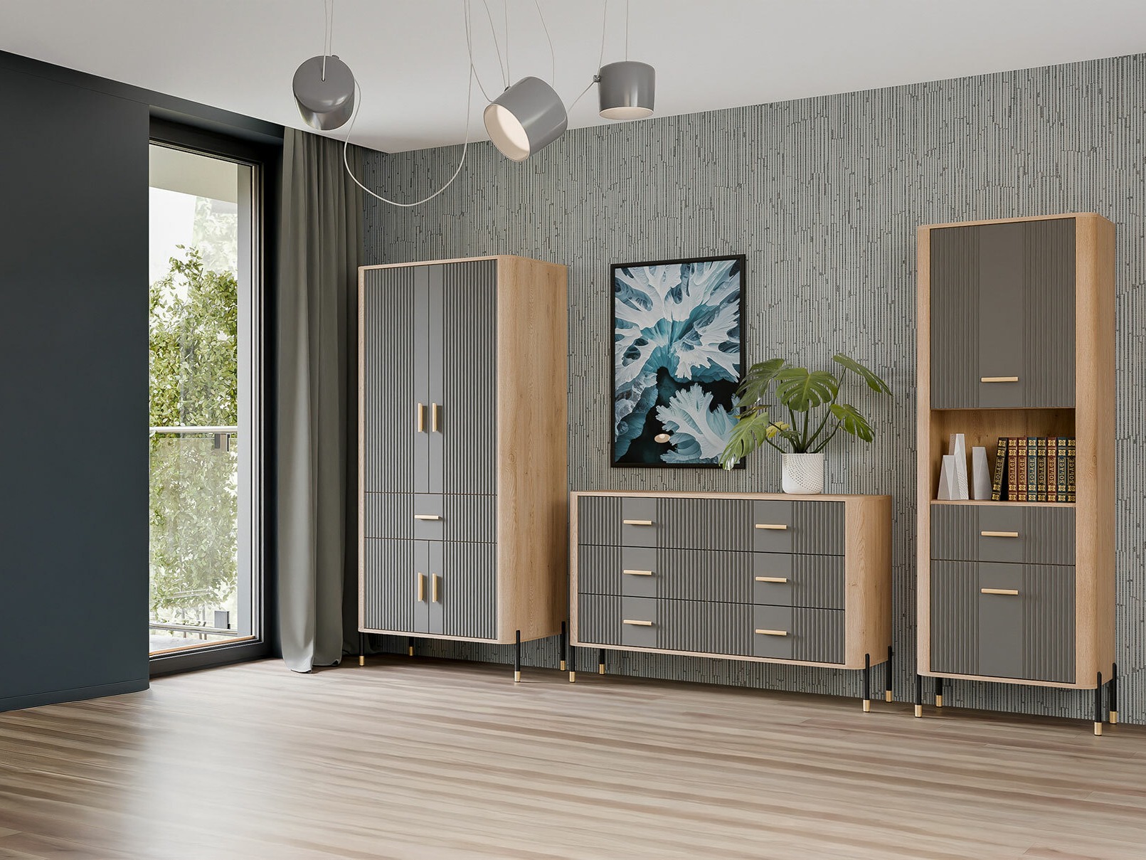 Kommode Flosora 109 (Grå)