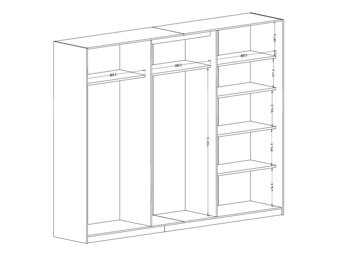 Garderobeskab Austin 370 (Kashmir + Congo)