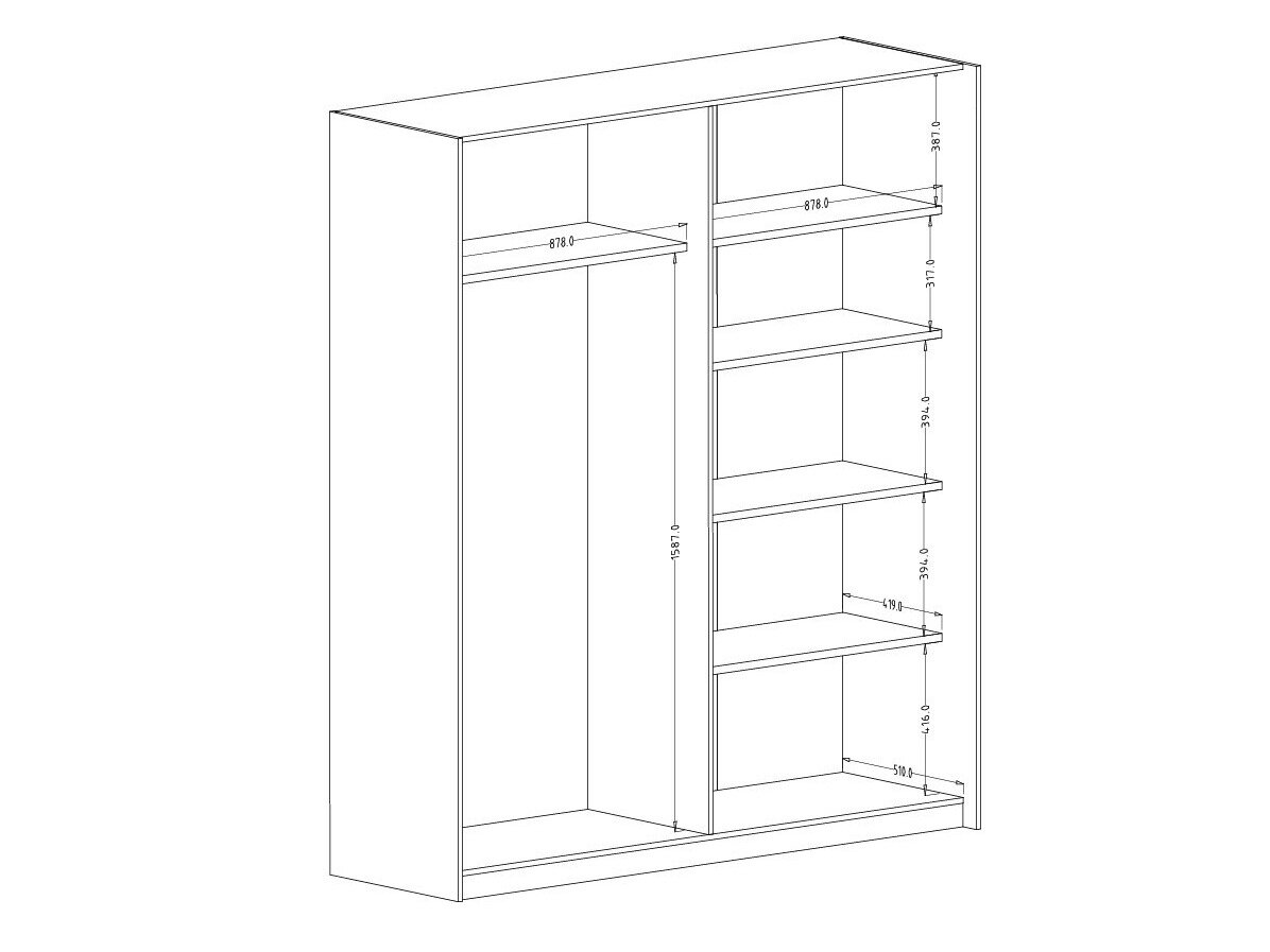 Garderobeskab Austin 372 (Beige)