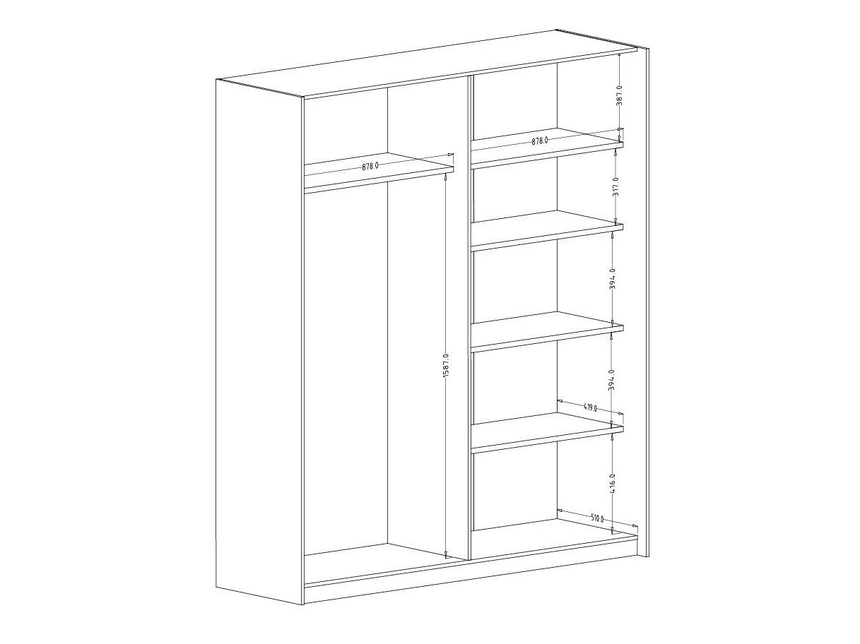 Garderobeskab Austin 372 (Beige)