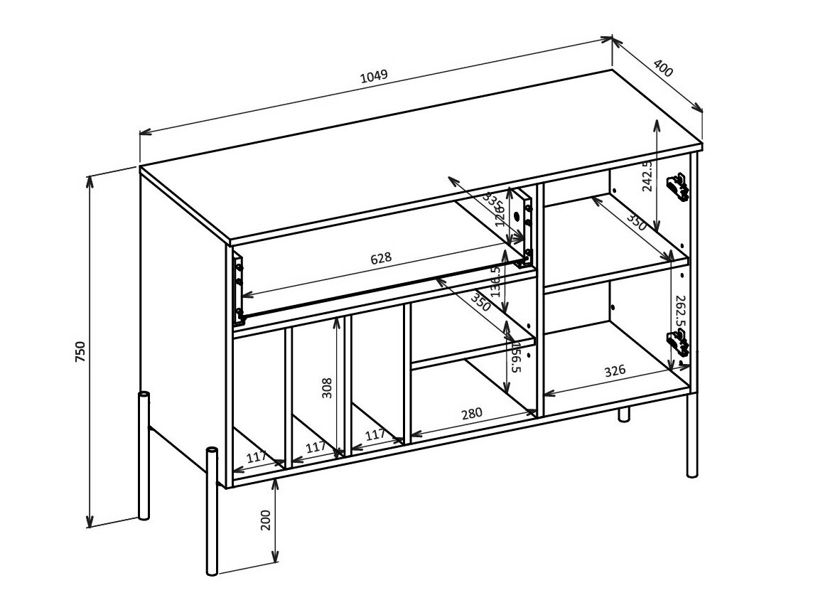 Stuemøbelsæt Levtenu 118 (Egetræ + Kashmir)