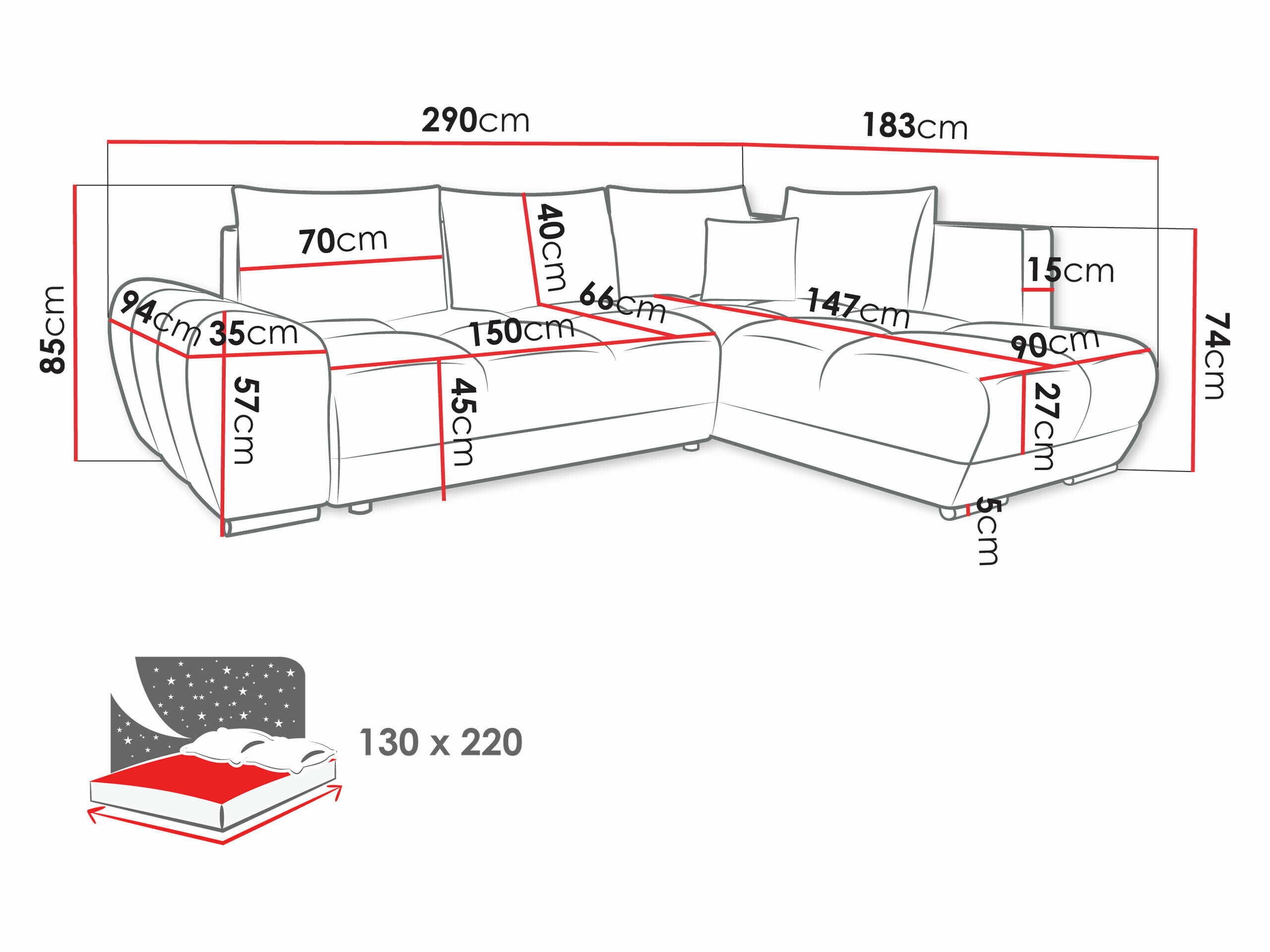 Hjørnesofa Camden 107 (Velo 633)