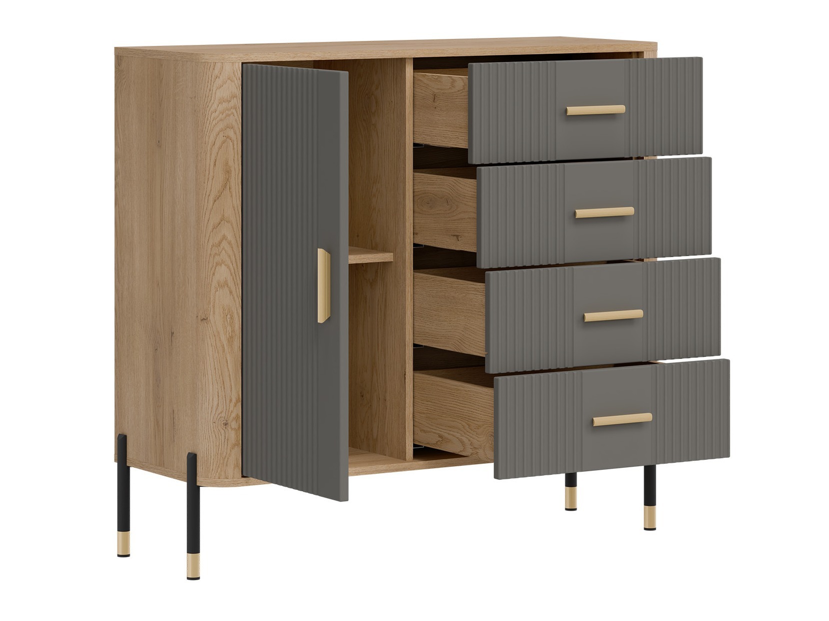 Kommode Flosora 117 (Grå)