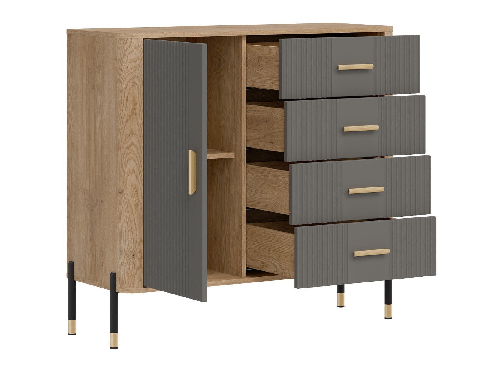 Kommode Flosora 117 (Grå)