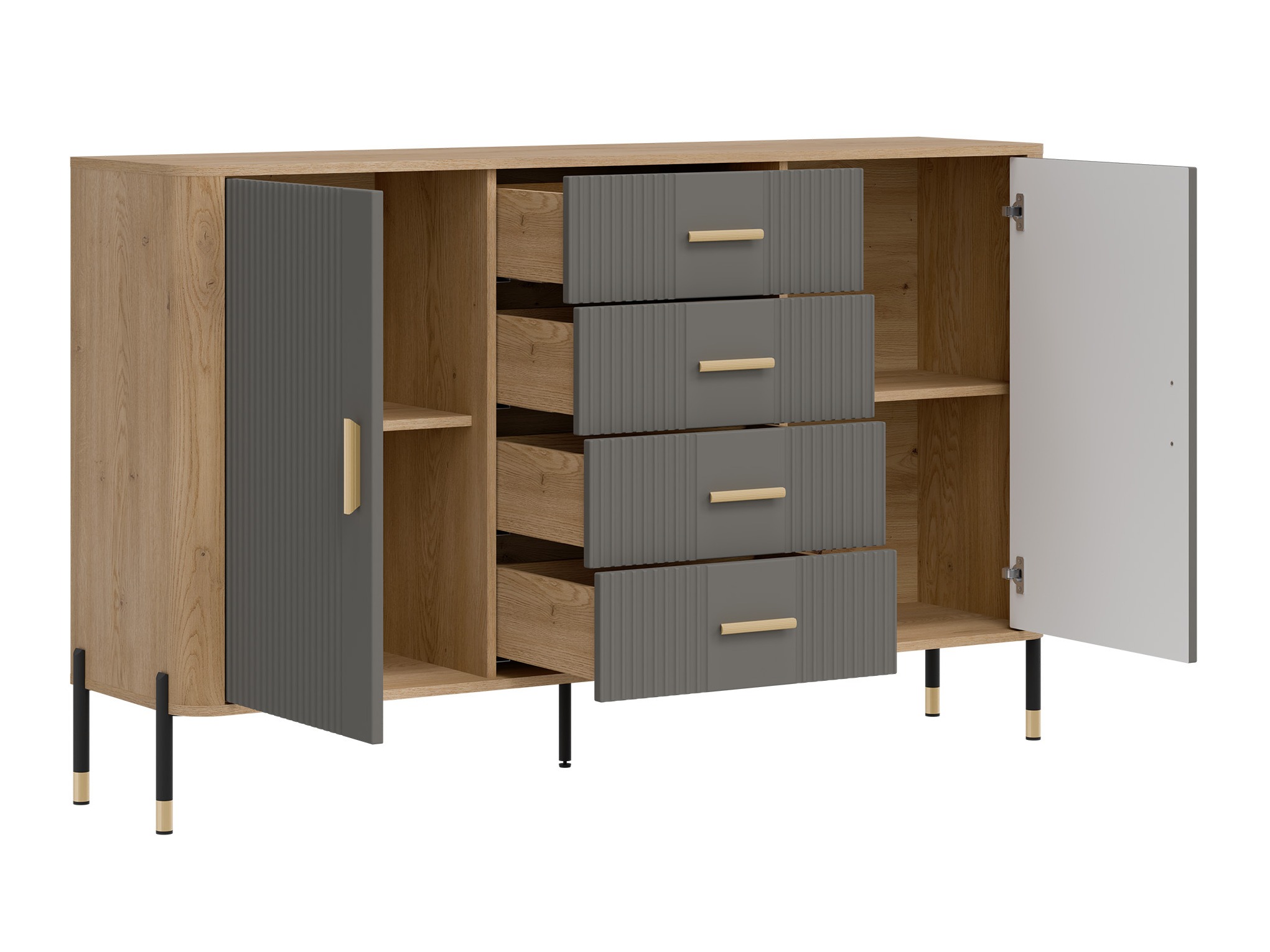 Kommode Flosora 119 (Grå)
