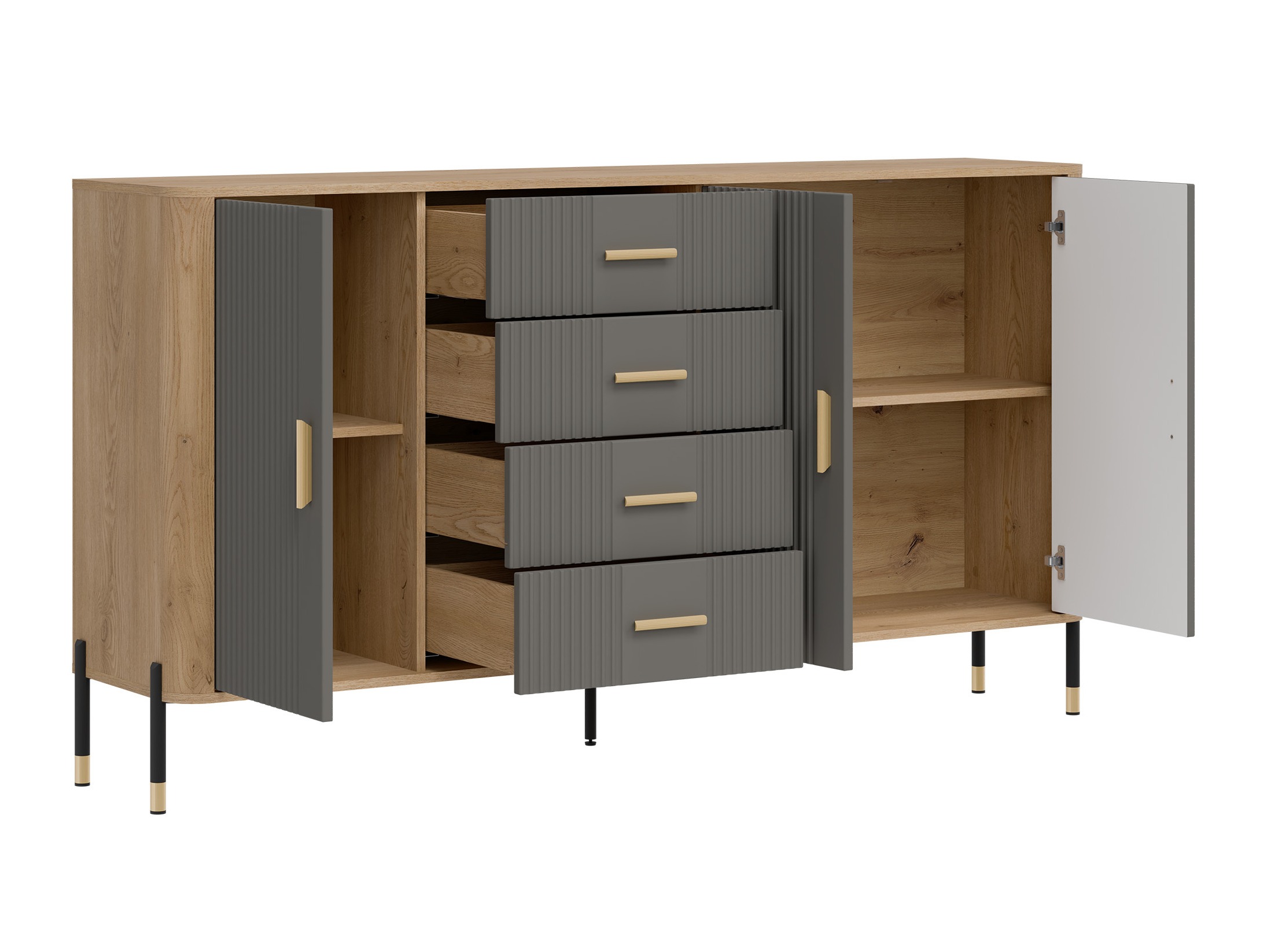 Kommode Flosora 121 (Grå)