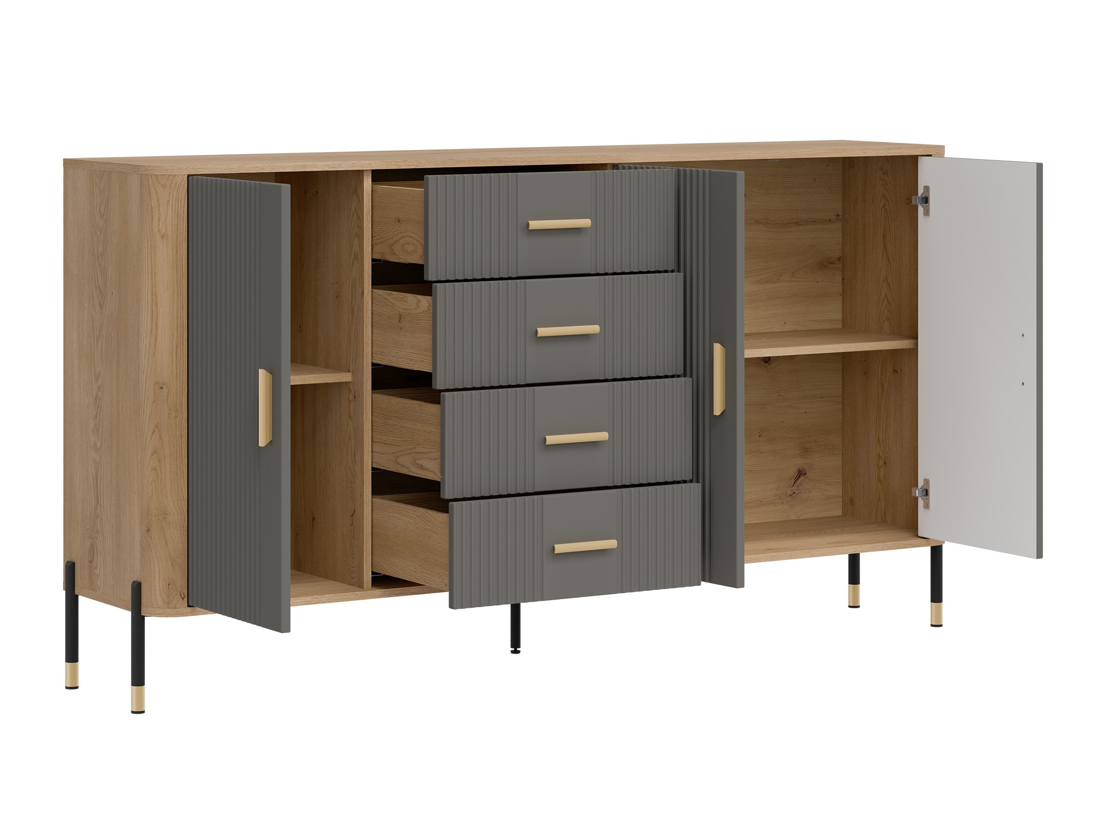 Kommode Flosora 121 (Grå)