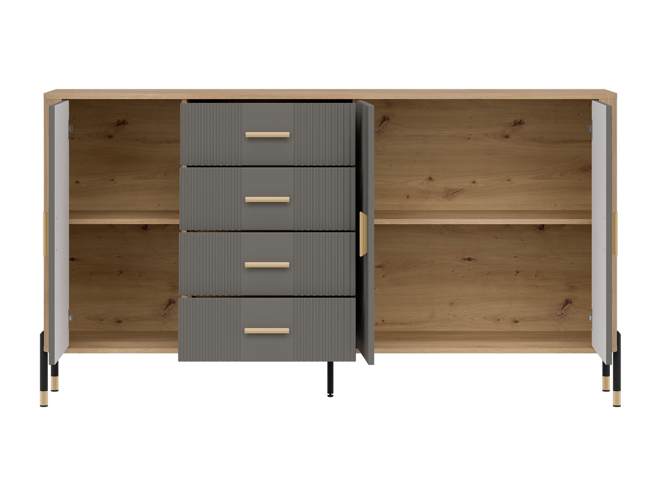Kommode Flosora 121 (Grå)