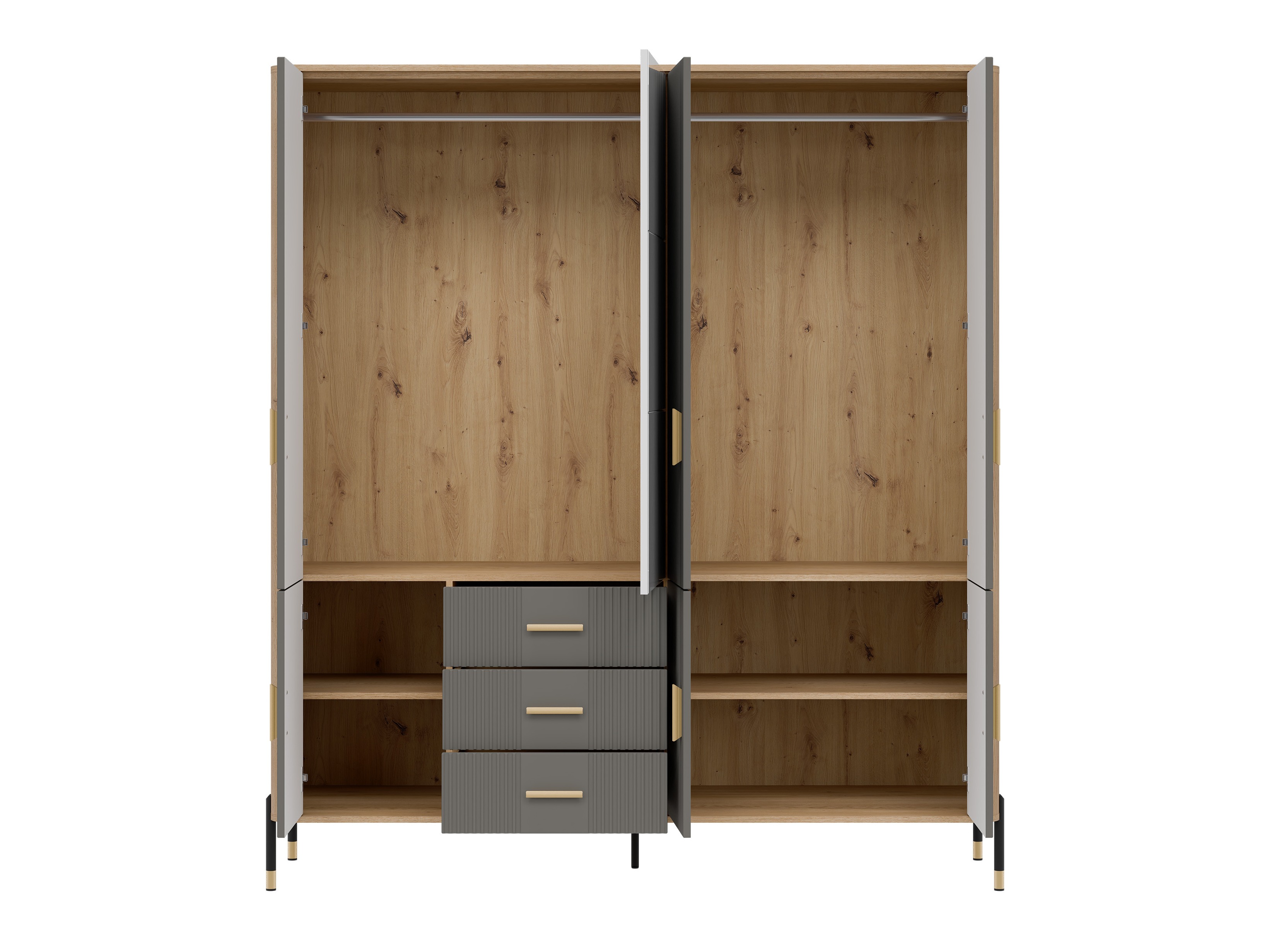 Garderobeskab Flosora 135 (Grå)