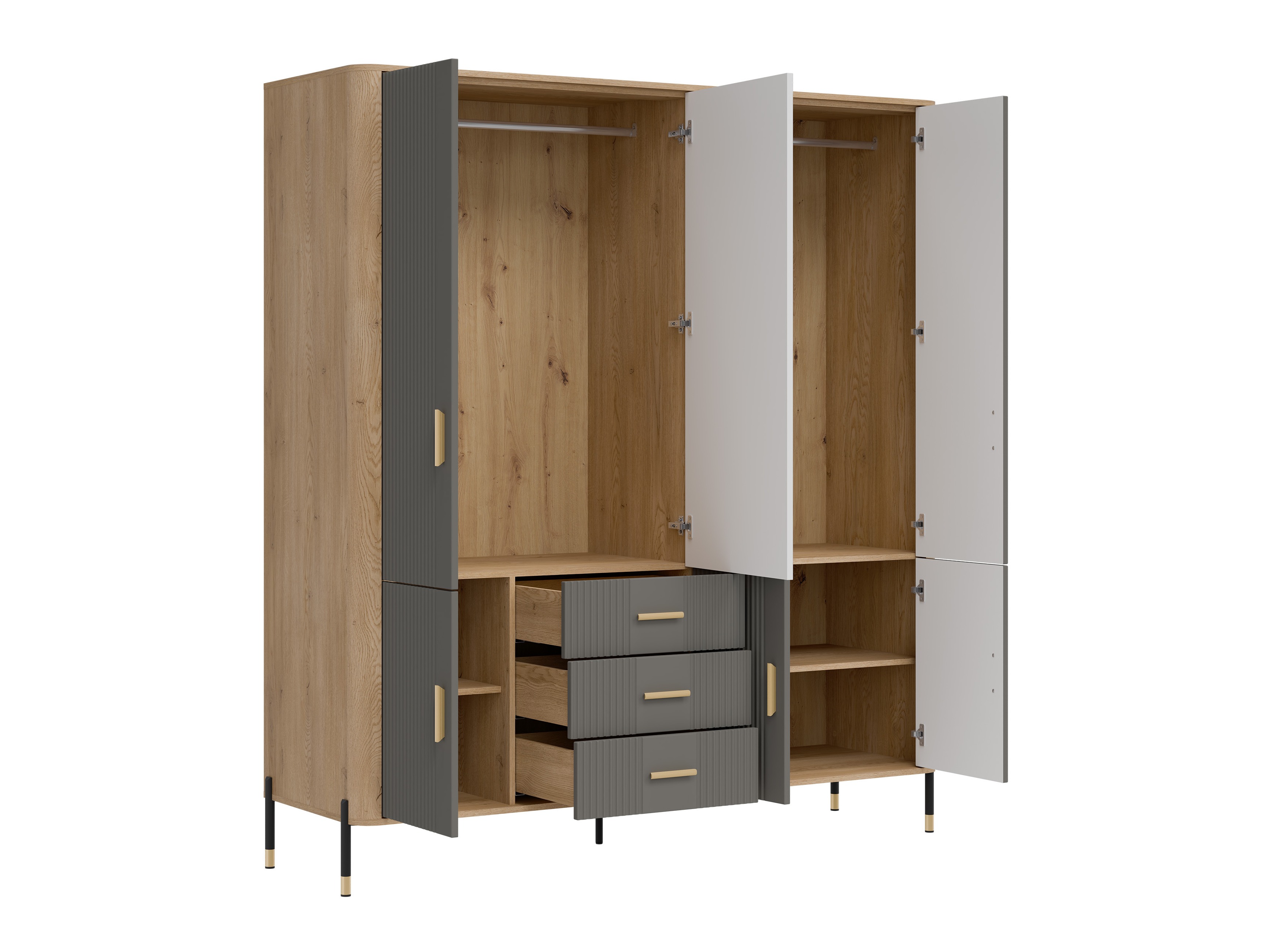 Garderobeskab Flosora 135 (Grå)