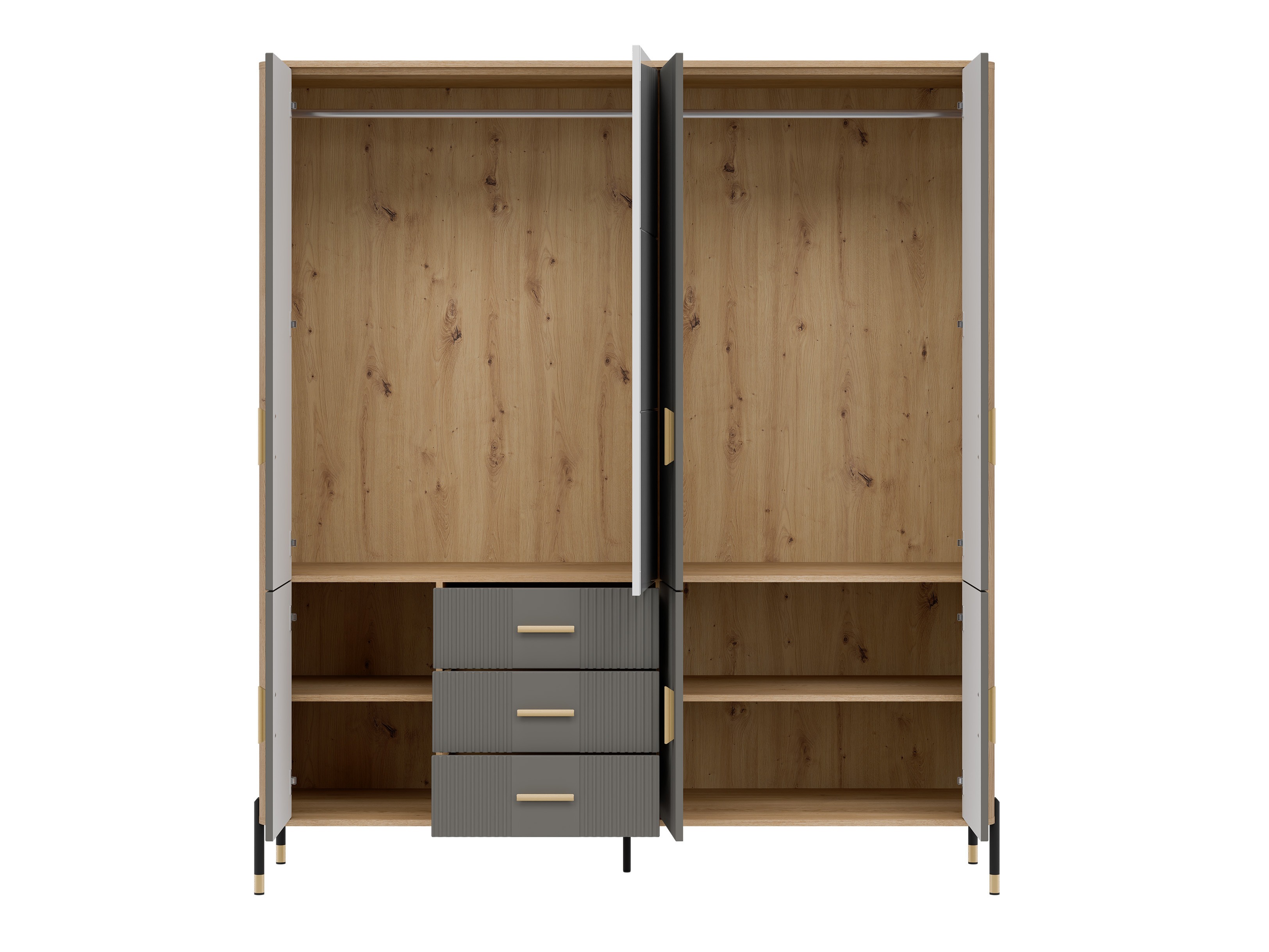 Garderobeskab Flosora 135 (Grå)