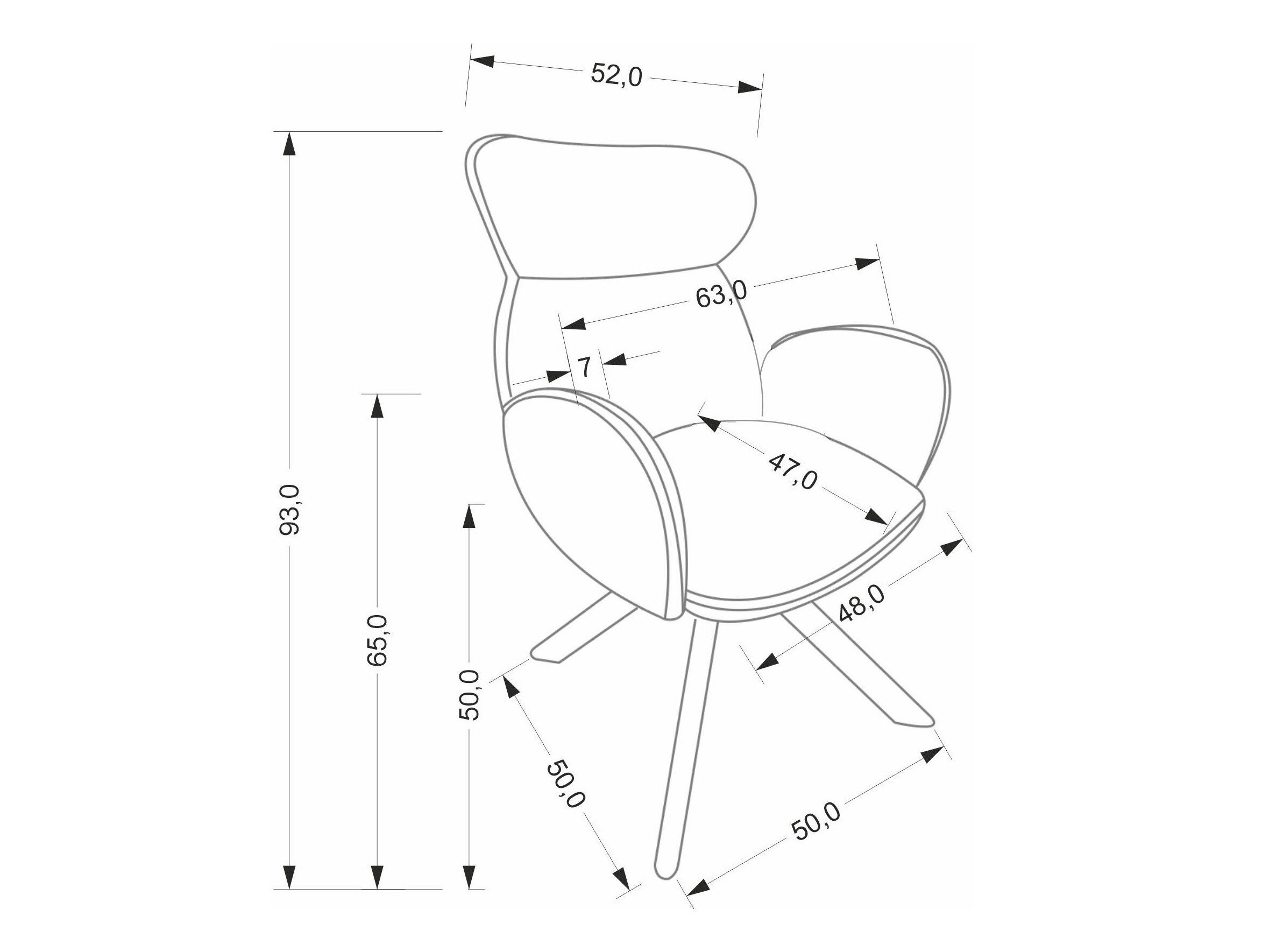 Stol Houston 2041 (Beige + Lyst træ)