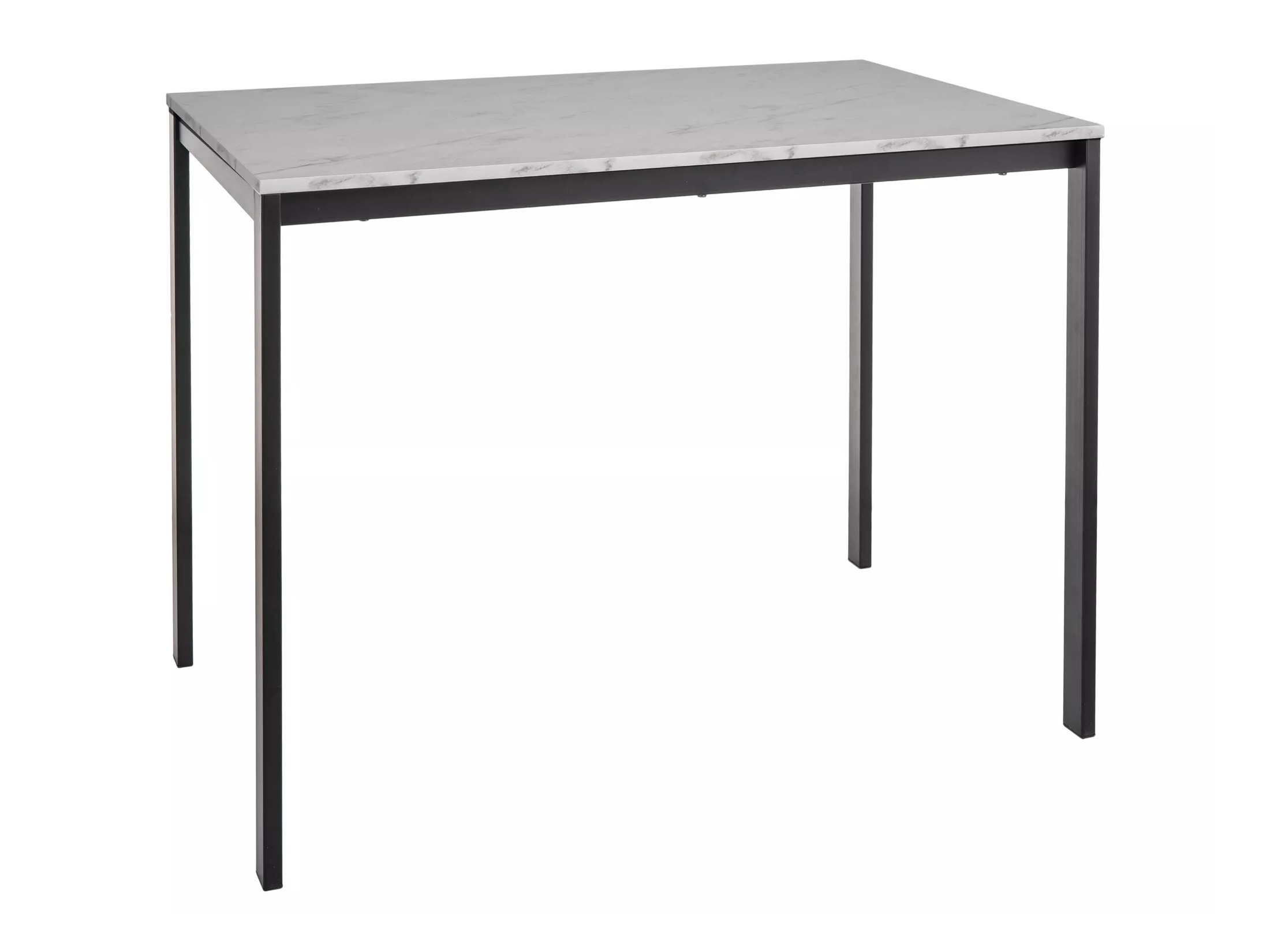 Bord Detroit 861 (Hvid marmor + Sort)