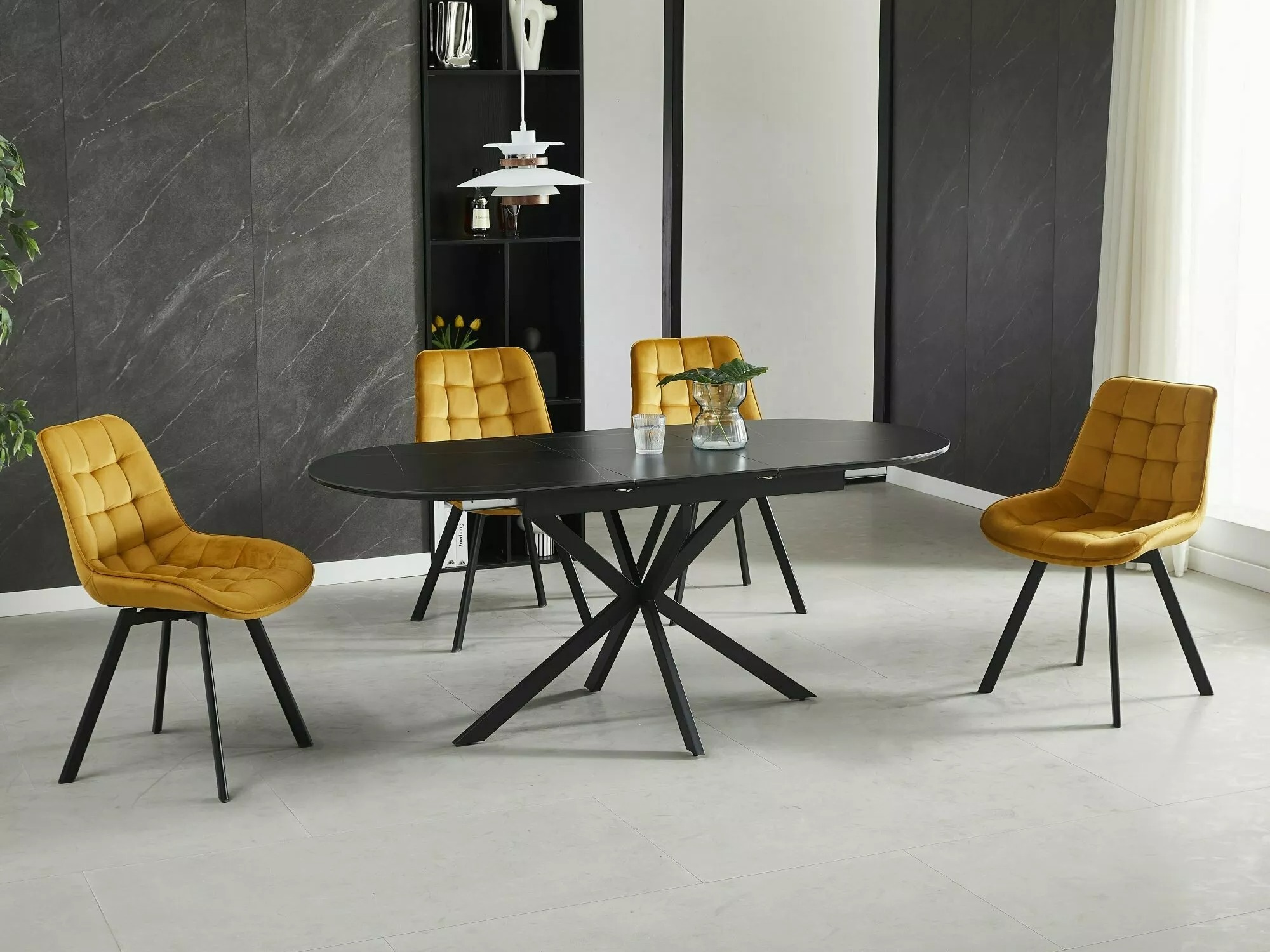 Bord Detroit 862 (Sort marmor)