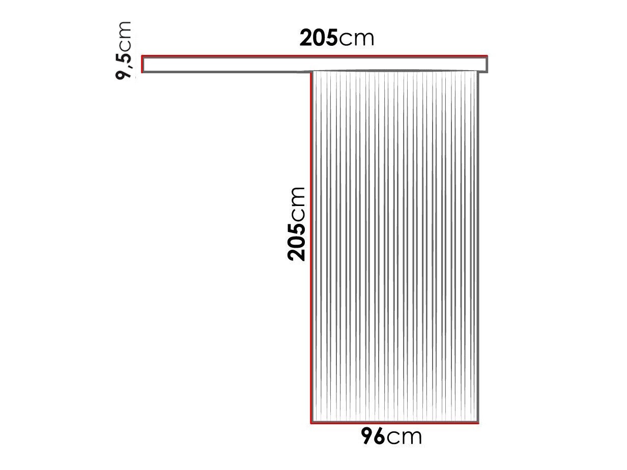 Skydedør Dover 203 (Sonoma eg + Sort)