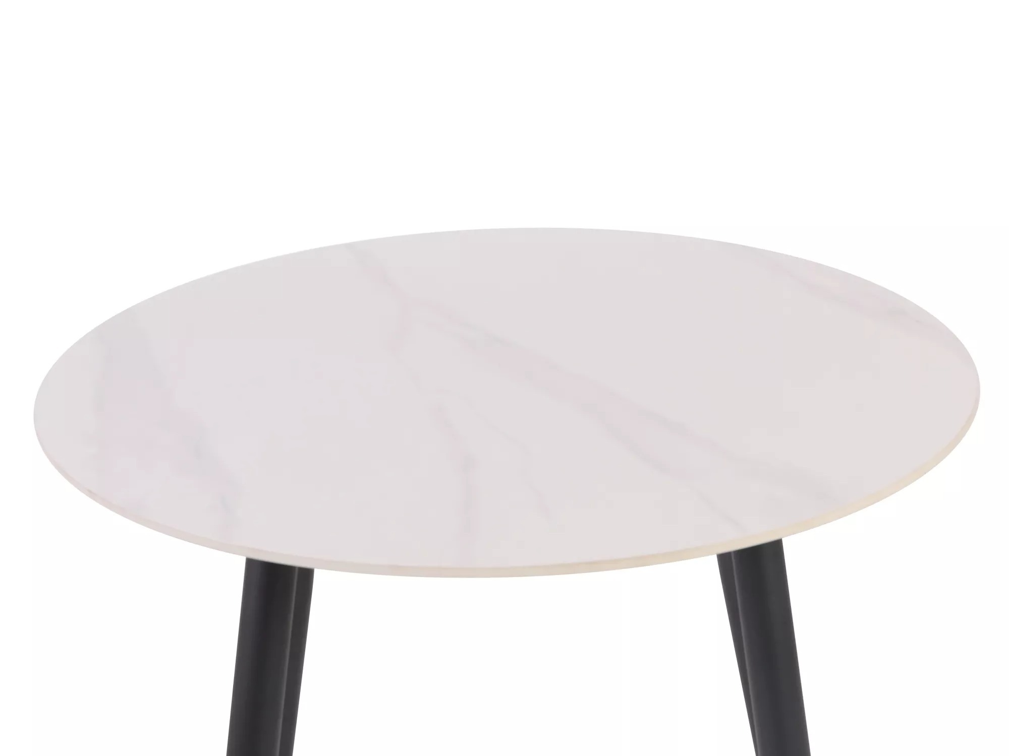 Bord Detroit 871 (Hvid marmor + Sort)