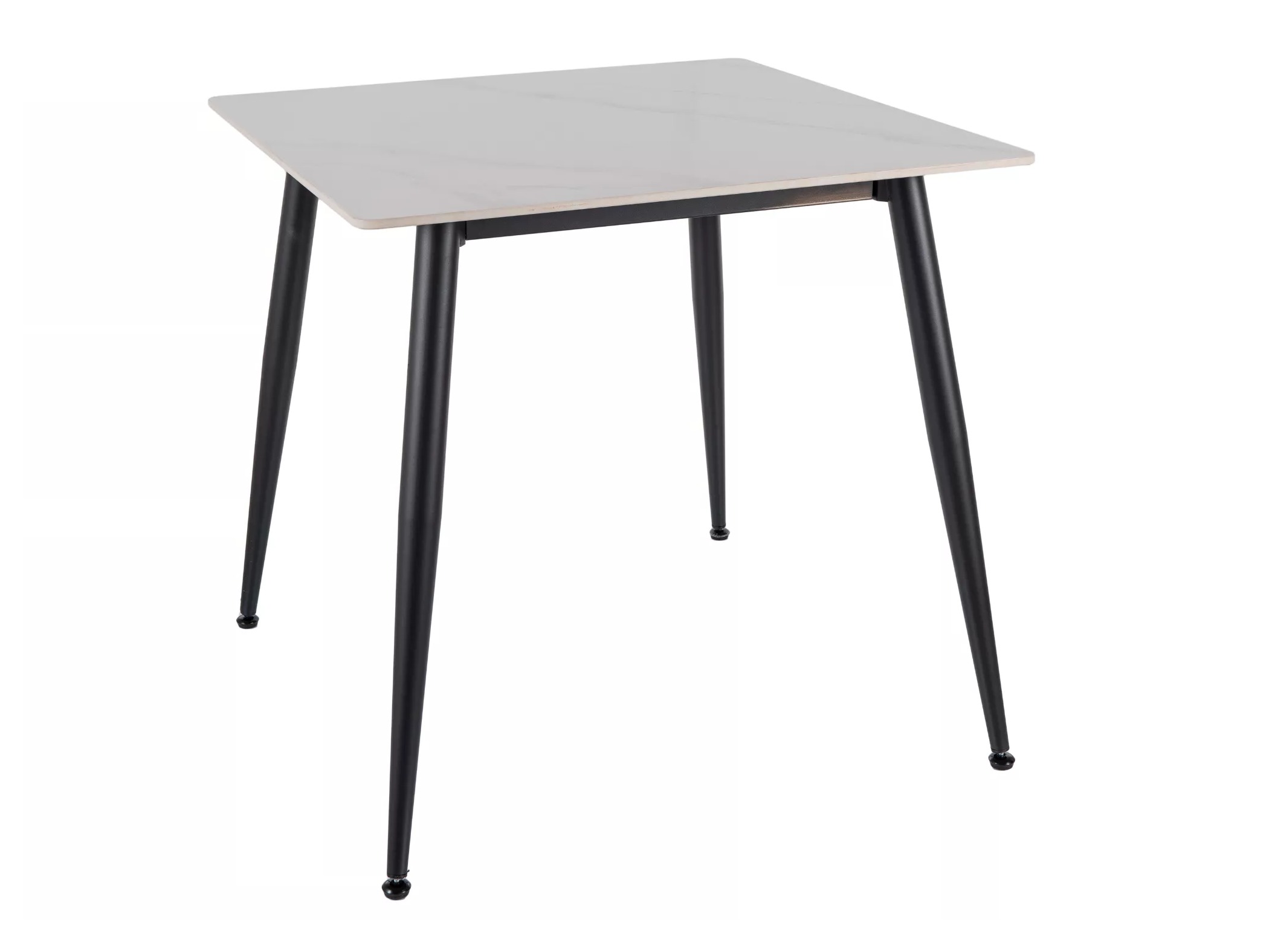 Bord Detroit 876 (Hvid marmor + Sort)