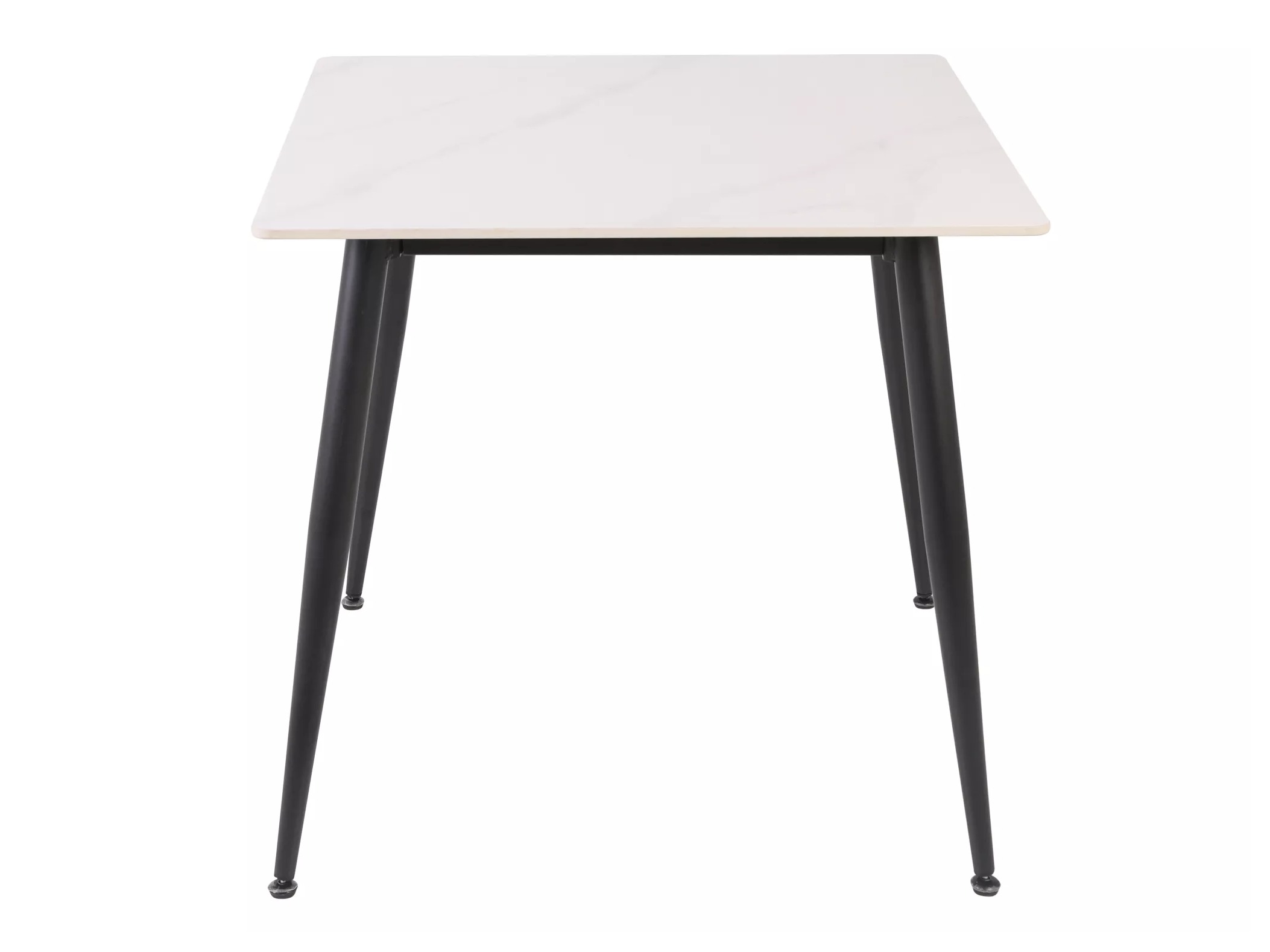 Bord Detroit 876 (Hvid marmor + Sort)