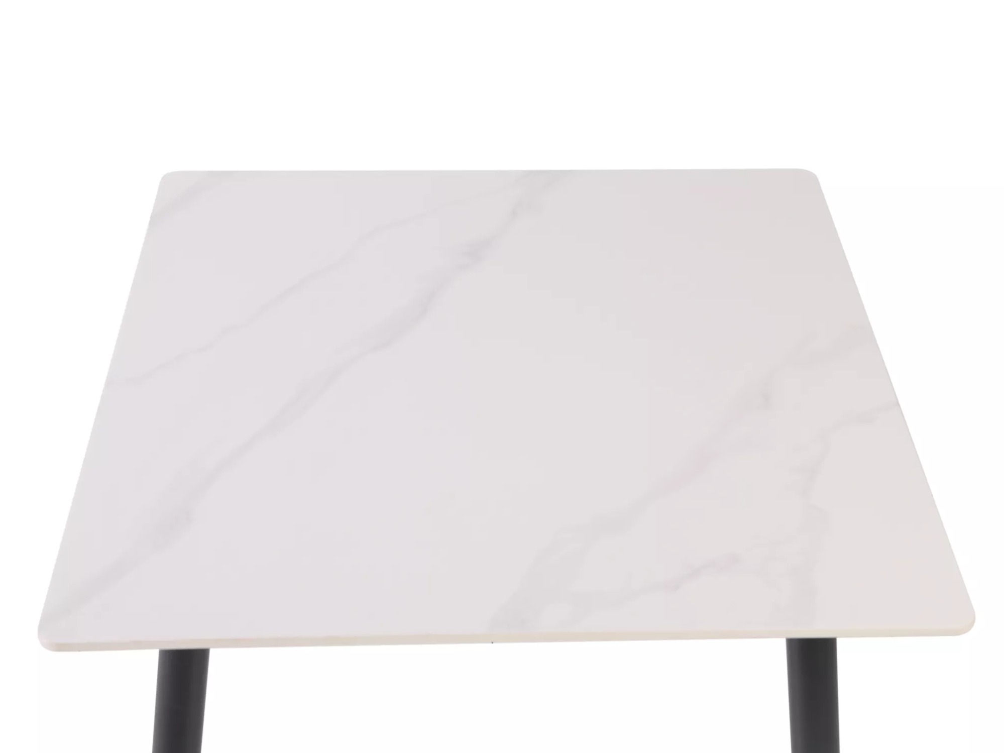 Bord Detroit 876 (Hvid marmor + Sort)