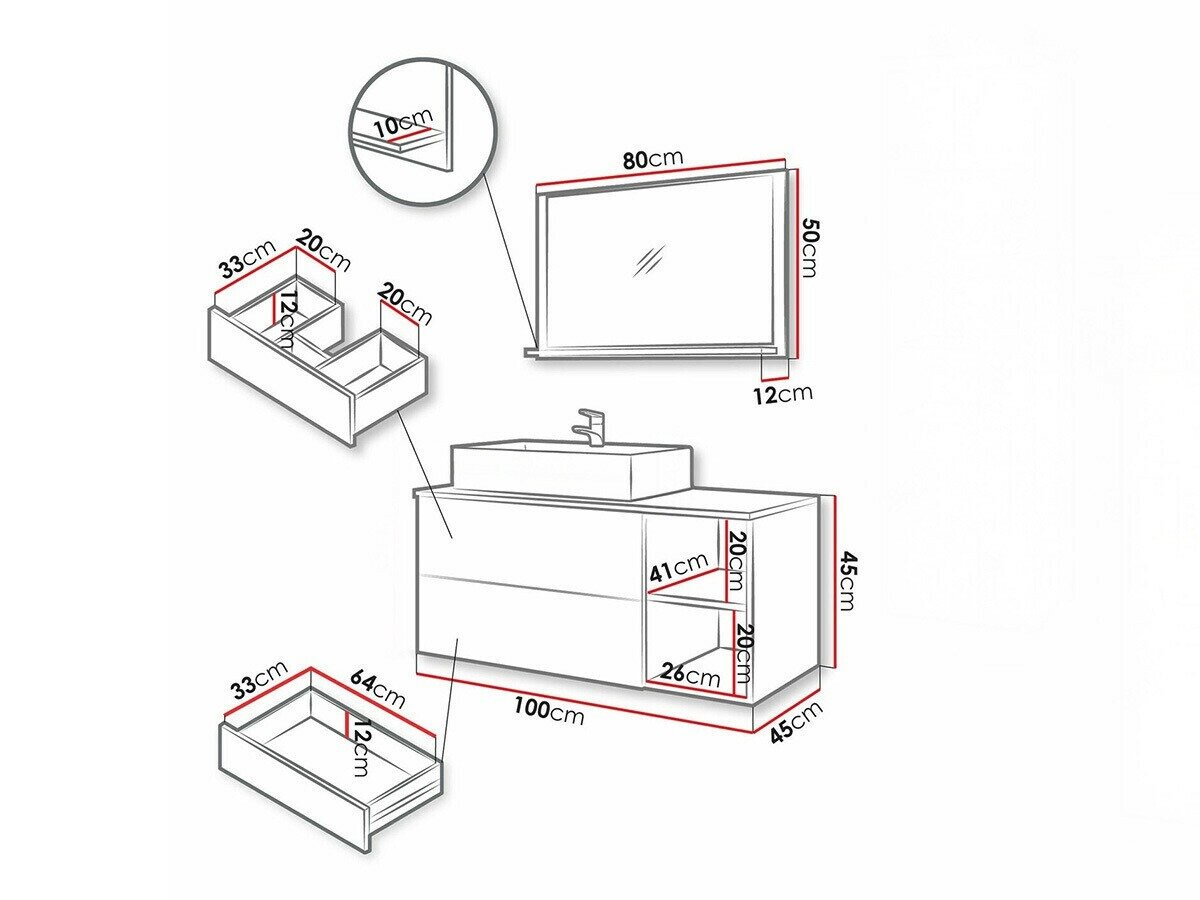 Badeværelsessæt Ophruvi 103 (Egetræ)