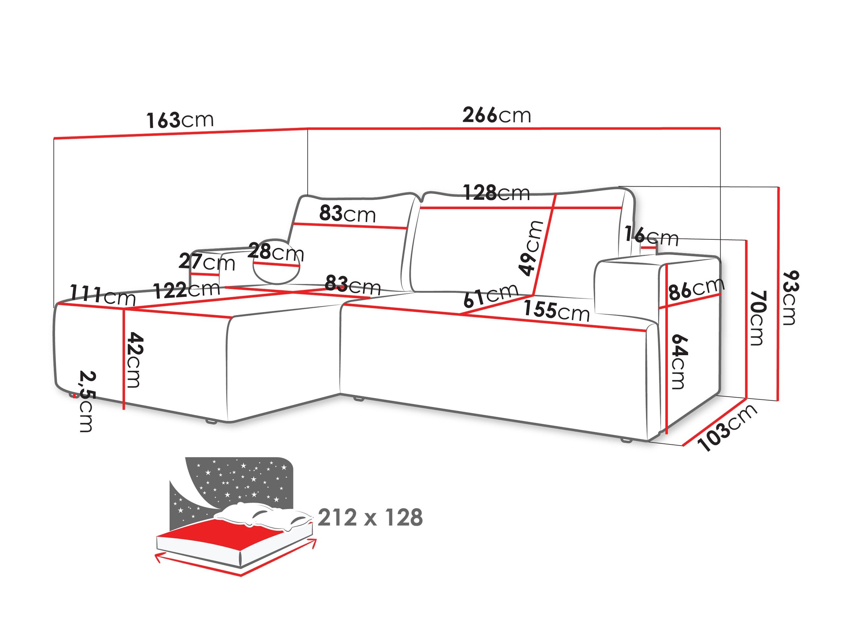 Hjørnesofa Comfivo 456 (Clara 215.03)