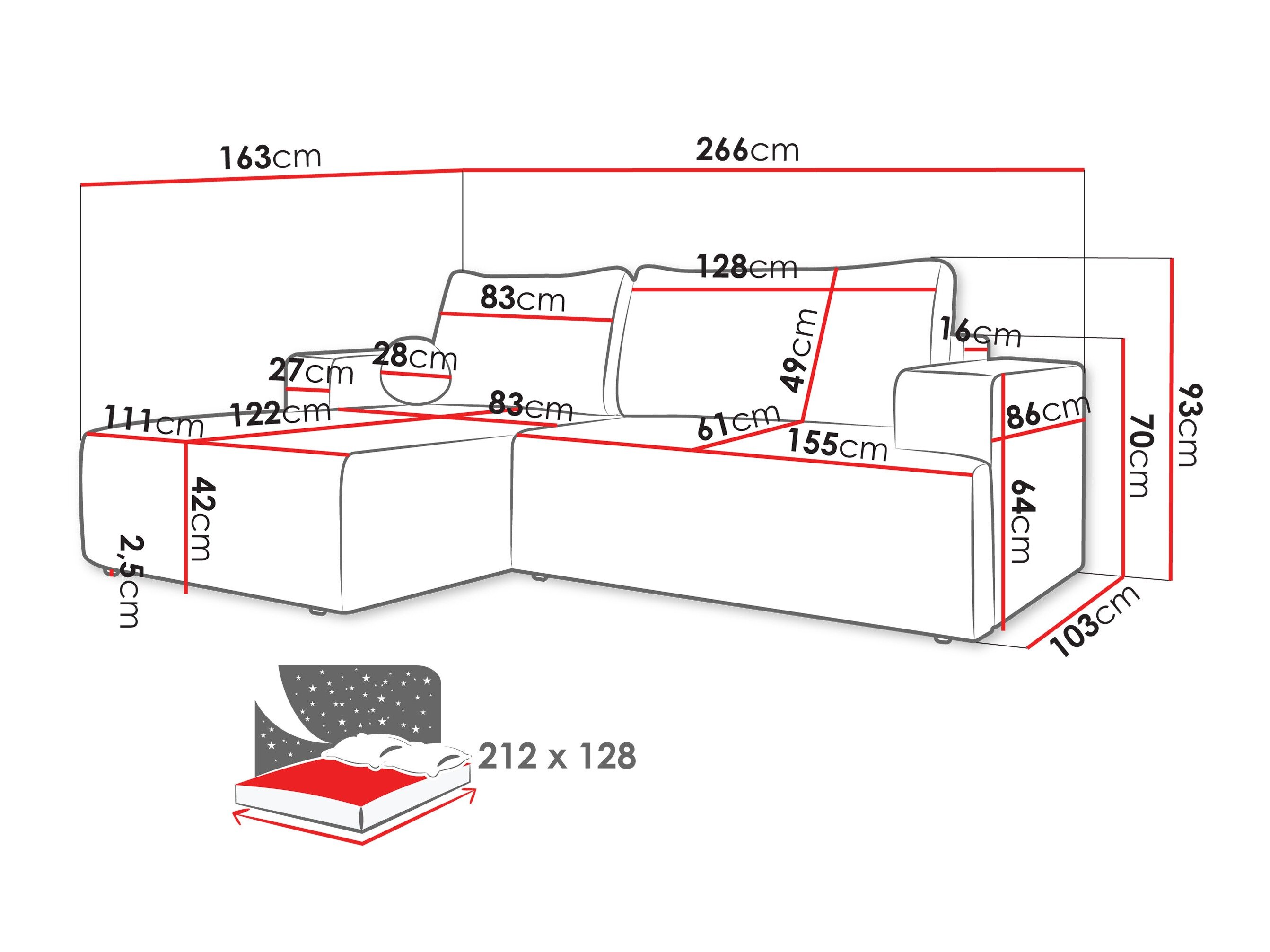 Hjørnesofa Comfivo 456 (Taro 01)