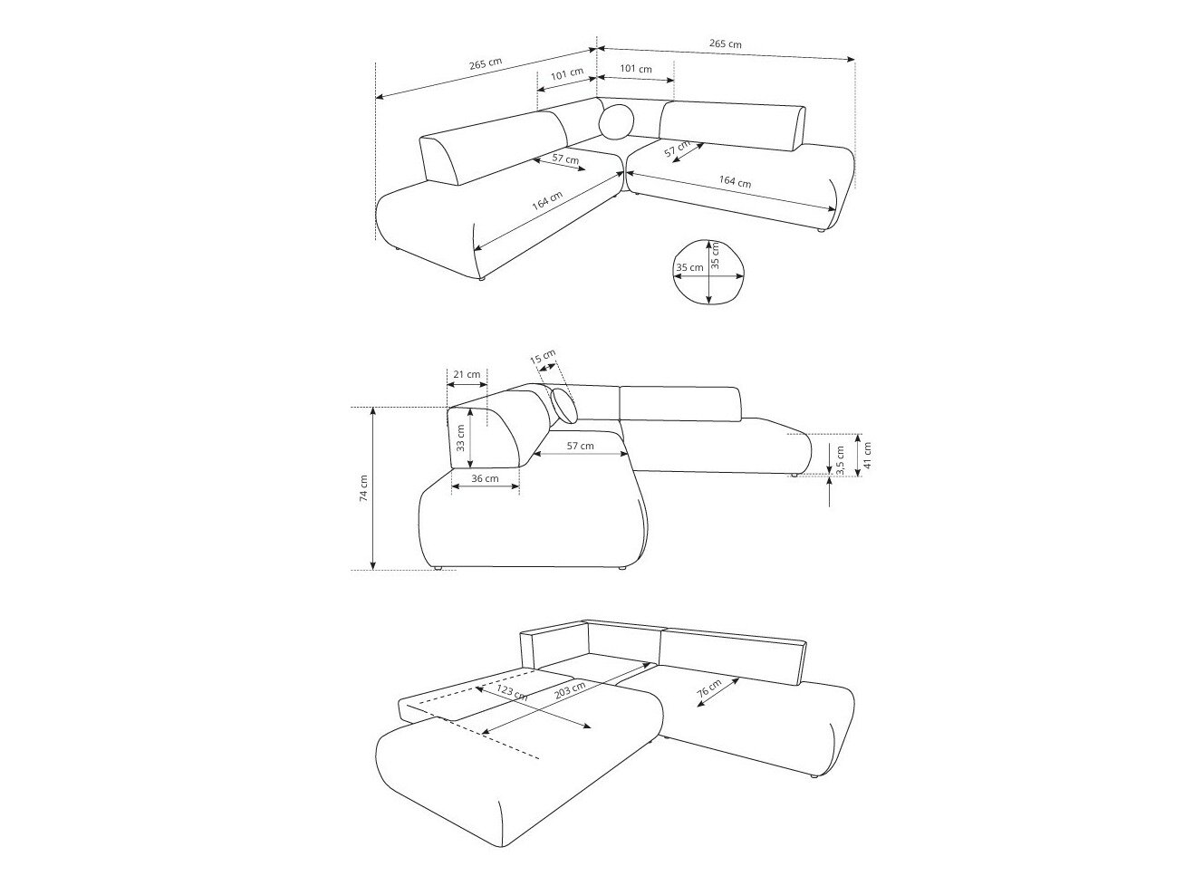 Hjørnesofa Kingston 186 (Vinci 14)