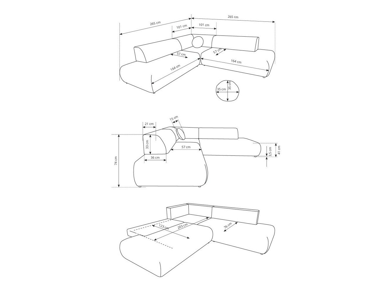 Hjørnesofa Kingston 186 (Vinci 14)